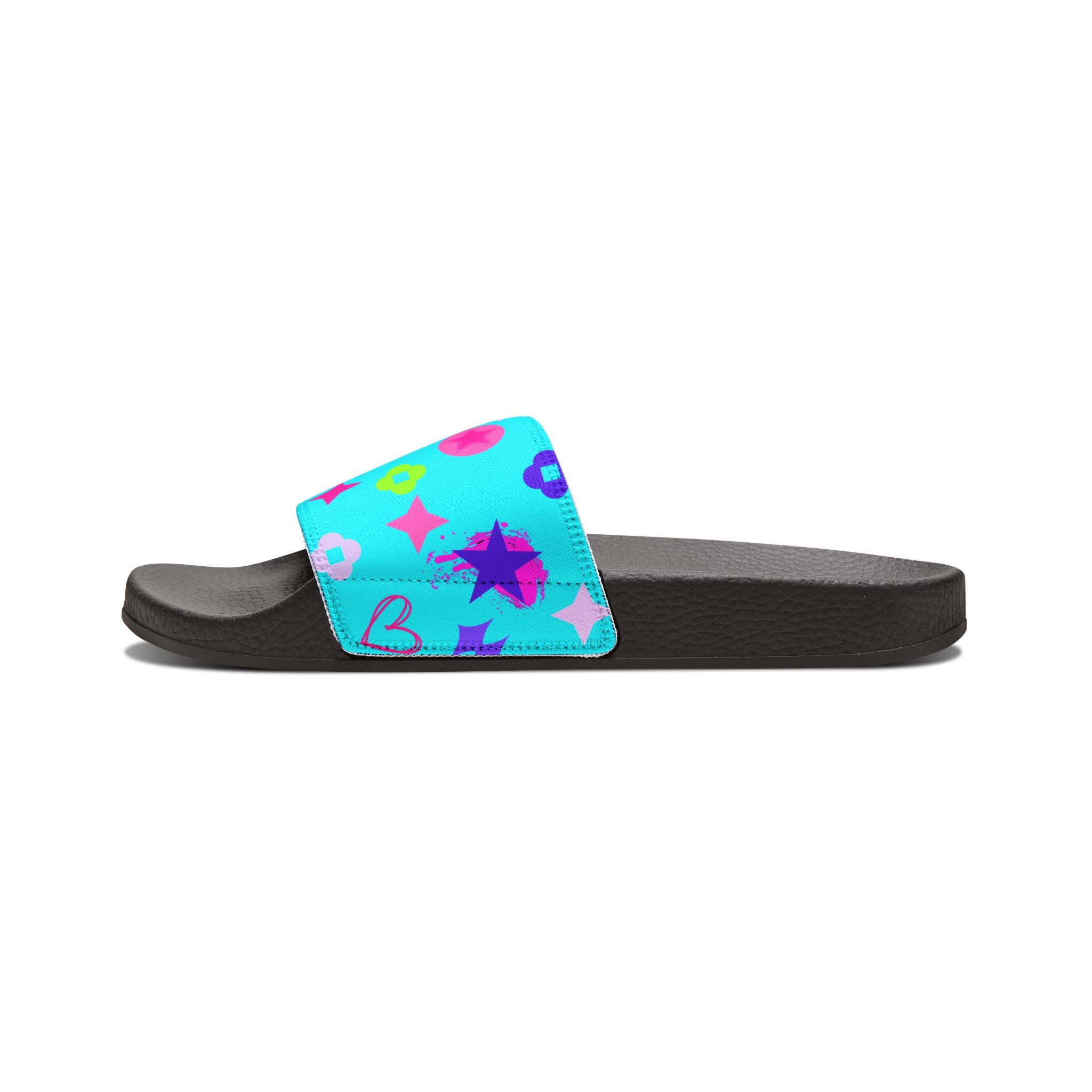 Copy of Women Slide Sandals —   Removable- White Striped Strap Slides
