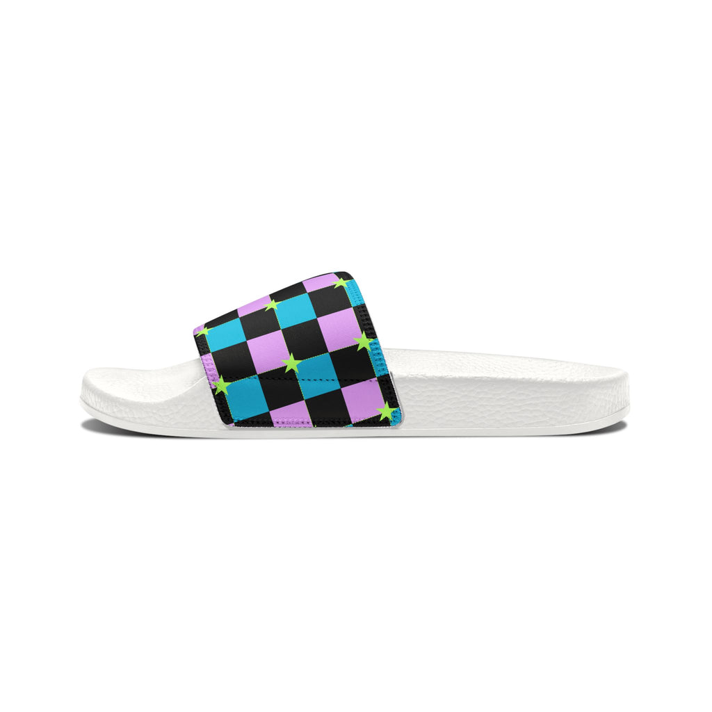 Men's Checkerboard Pattern Sandals Pick Blue