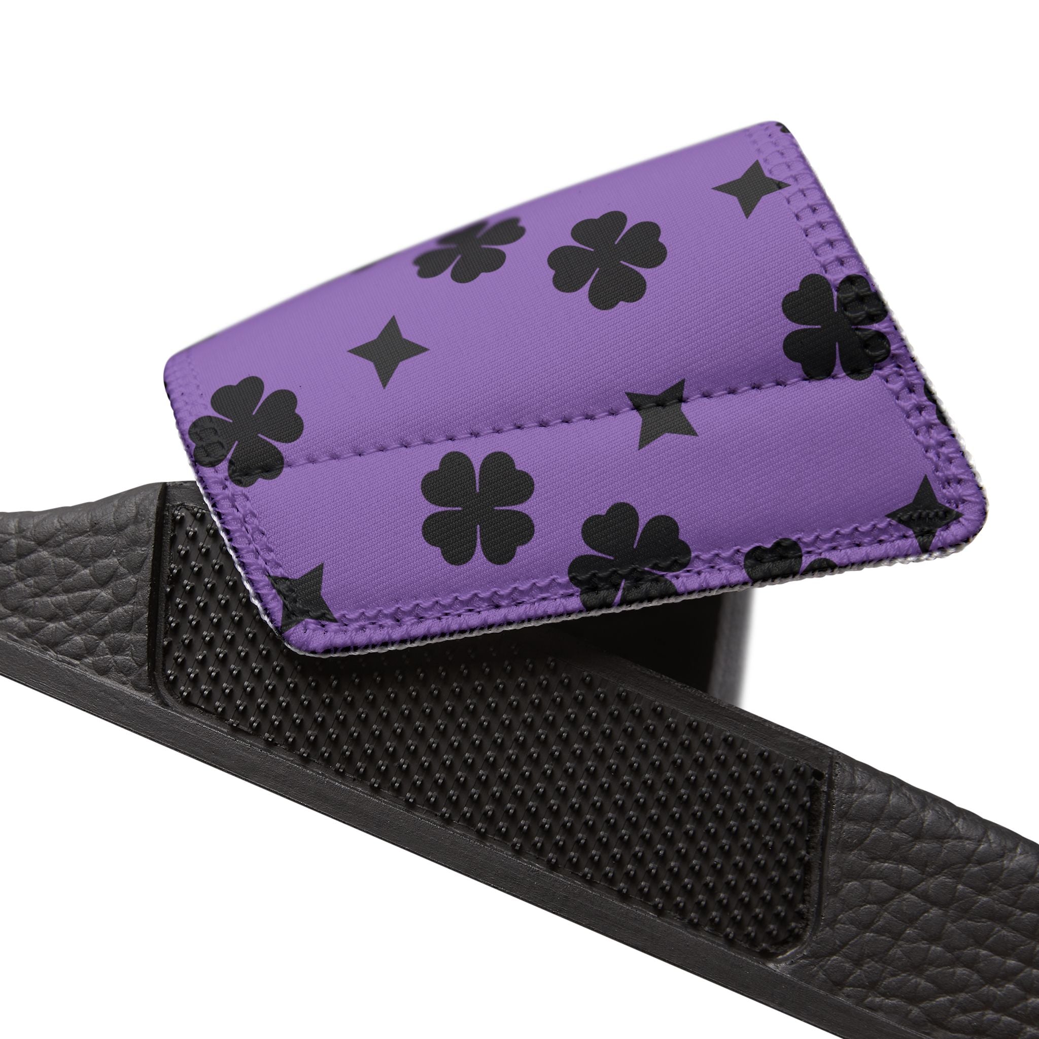 Men's Sandal Black Stars on Purple