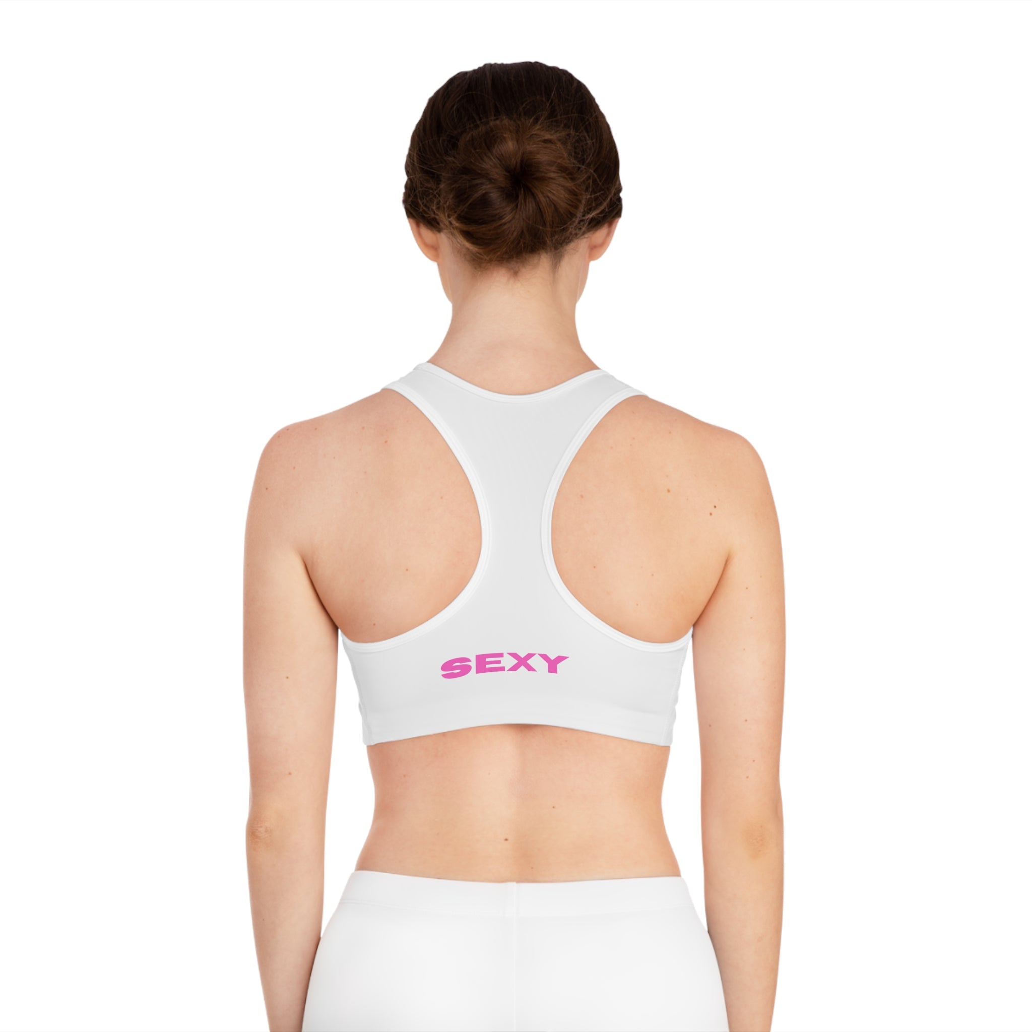 SEXY' White Sports Bra — Bold Activewear Crop Top