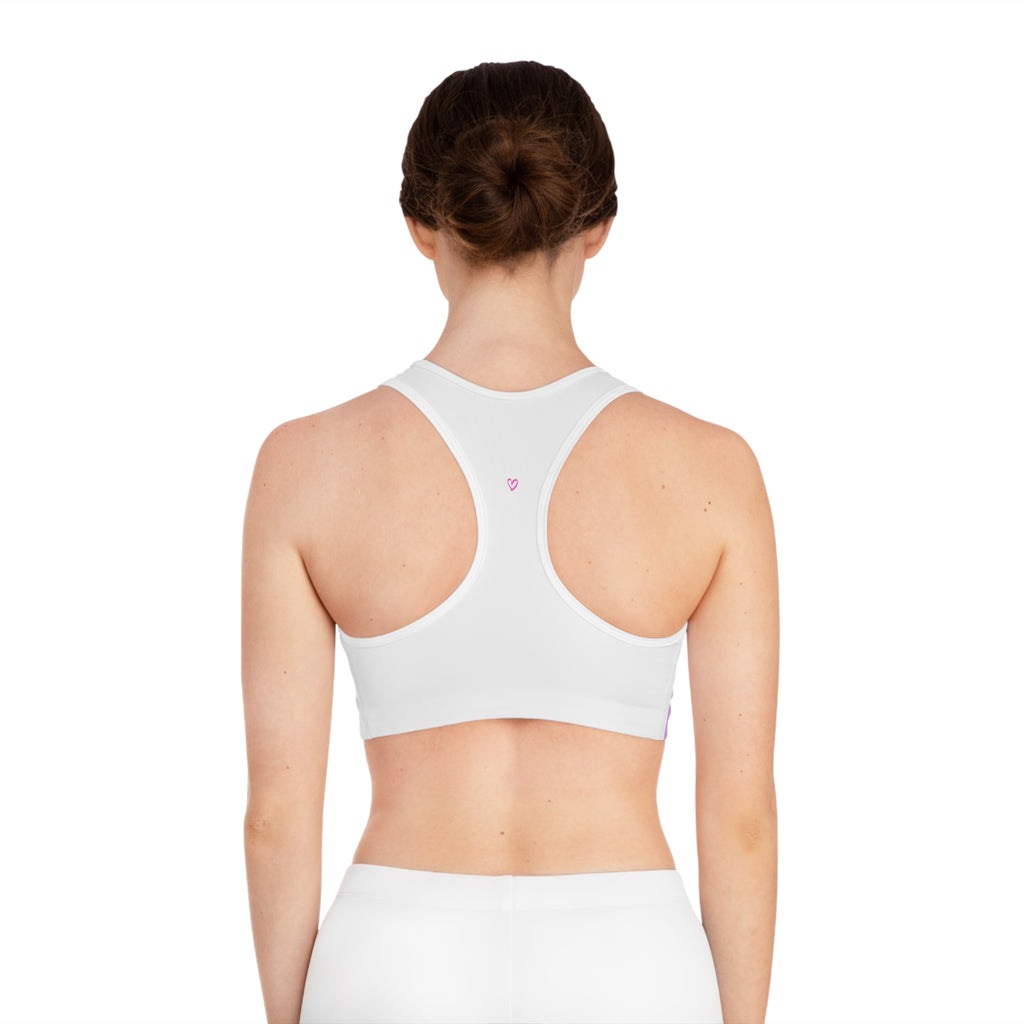 Neon Purple 'SEXY' Sports Bra — Bold Activewear Crop Top