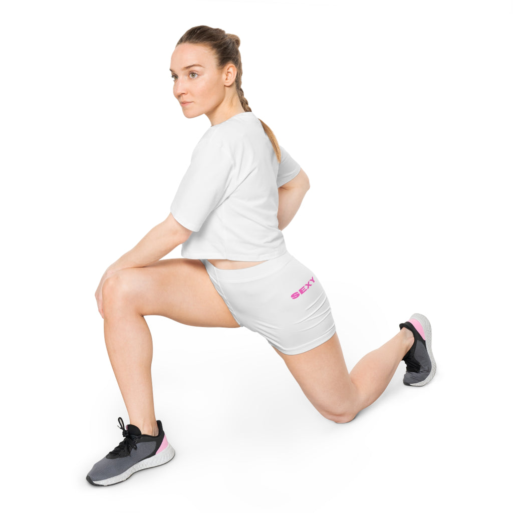 Sexy Women Black Sport Shorts White