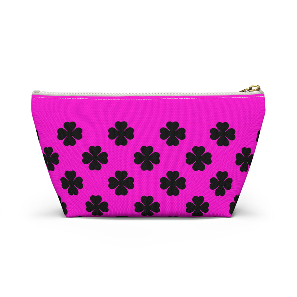 Black Clover Pattern Accessory Makeup & Travel Organizer Pink
