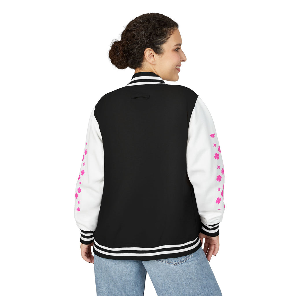Women Heavyweight  Jacket White Black and Purple