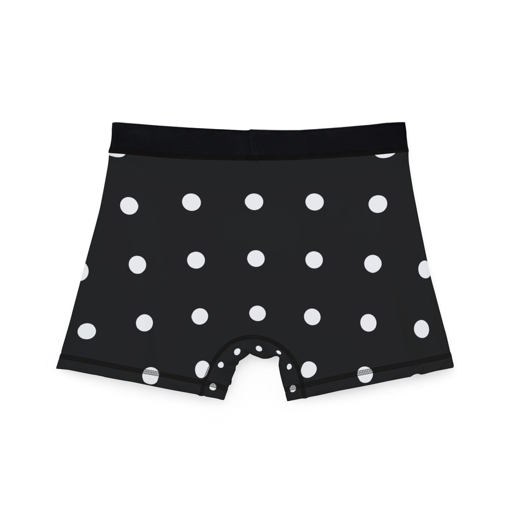 Polka Dot Boxer Briefs — Black & White All-Over-Print Men’s Underwear