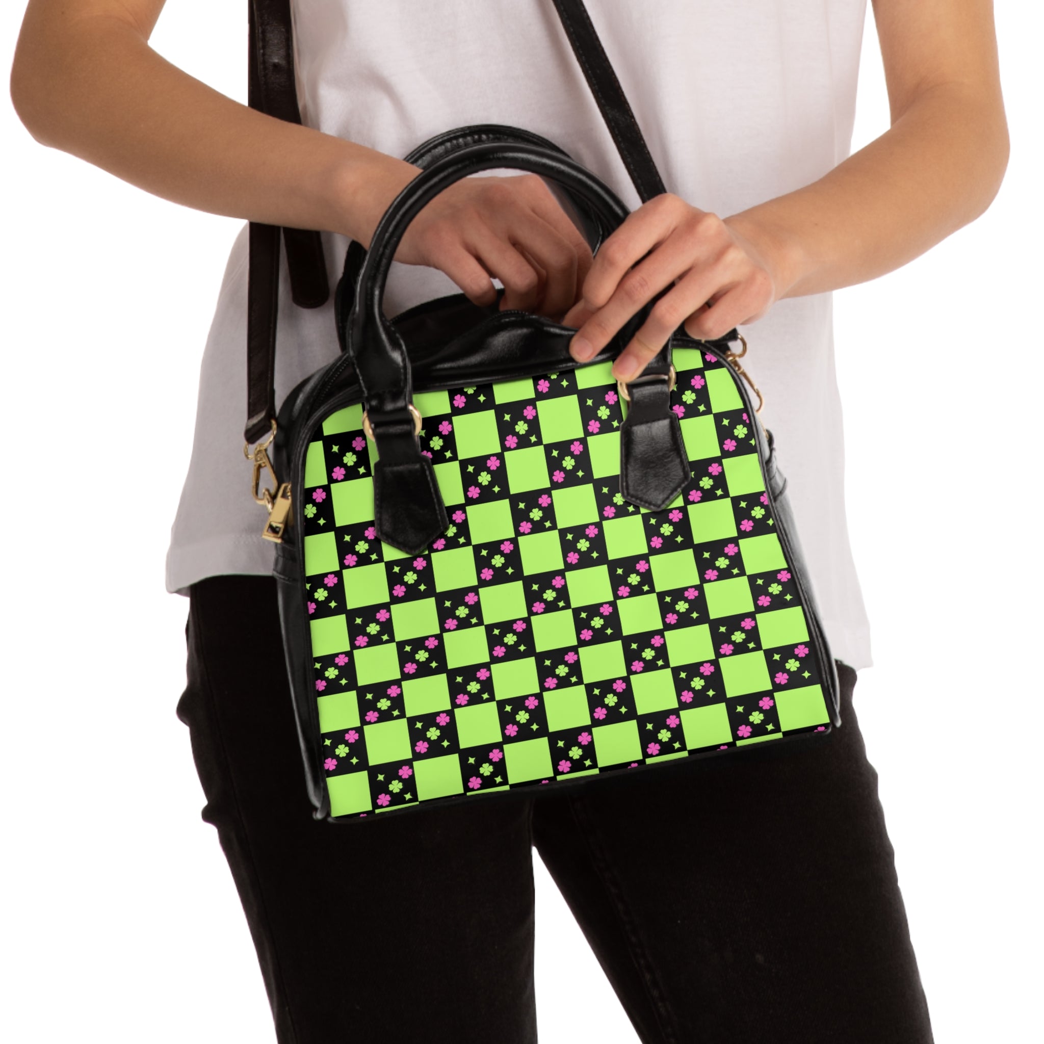 Shoulder Handbag - London Lime Green