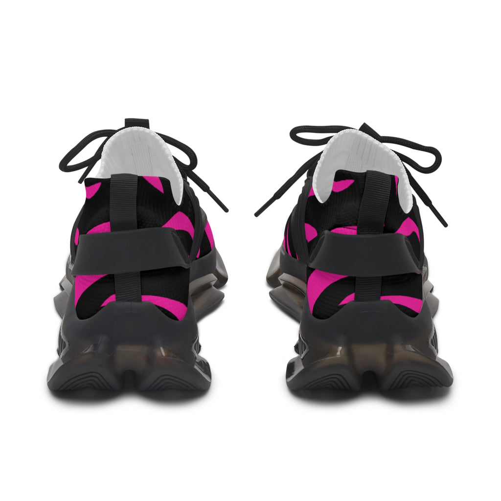 Pink Stylish Women's Mesh Sneakers – Bold Pink Stripes