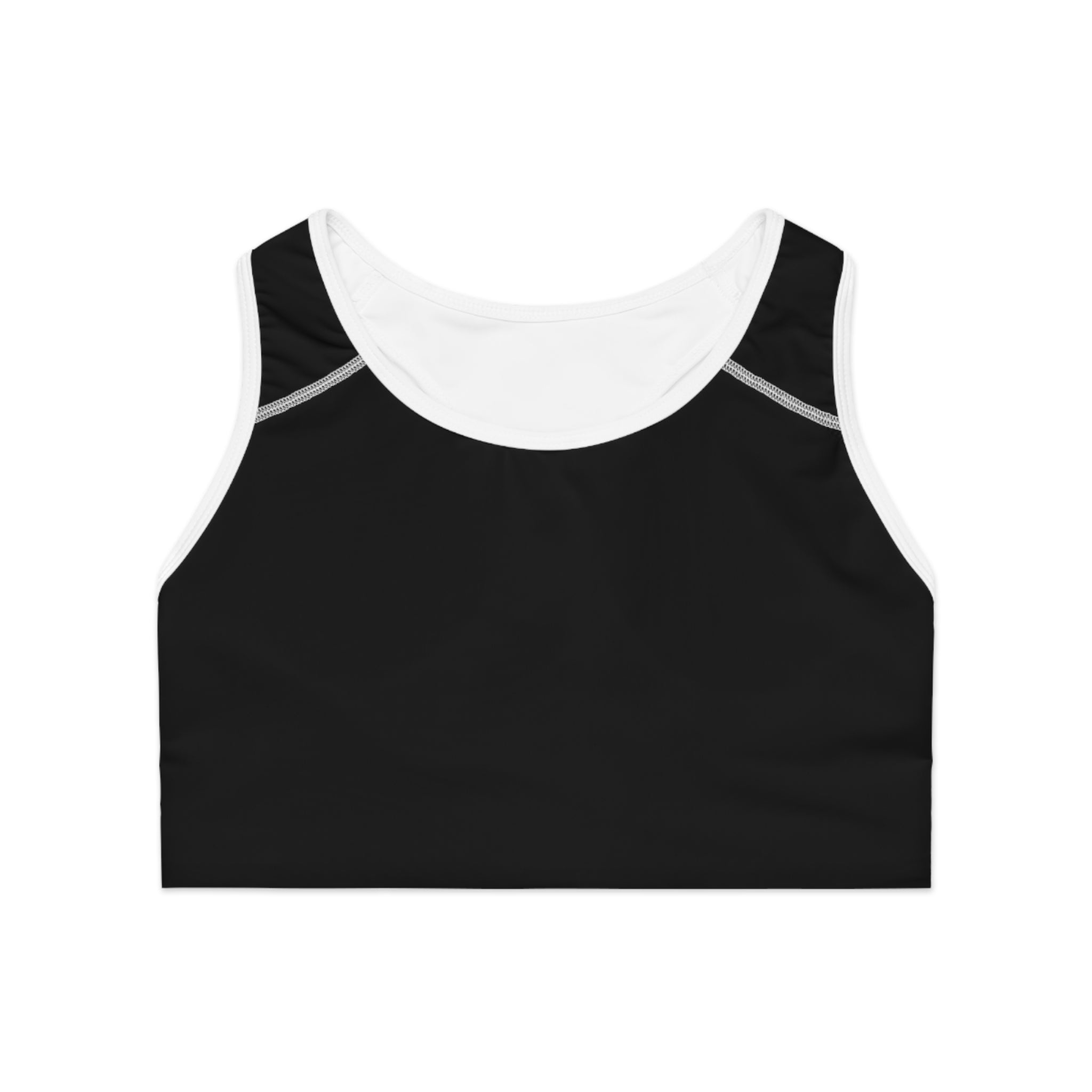 SEXY' Black Sports Bra — Bold Activewear Crop Top