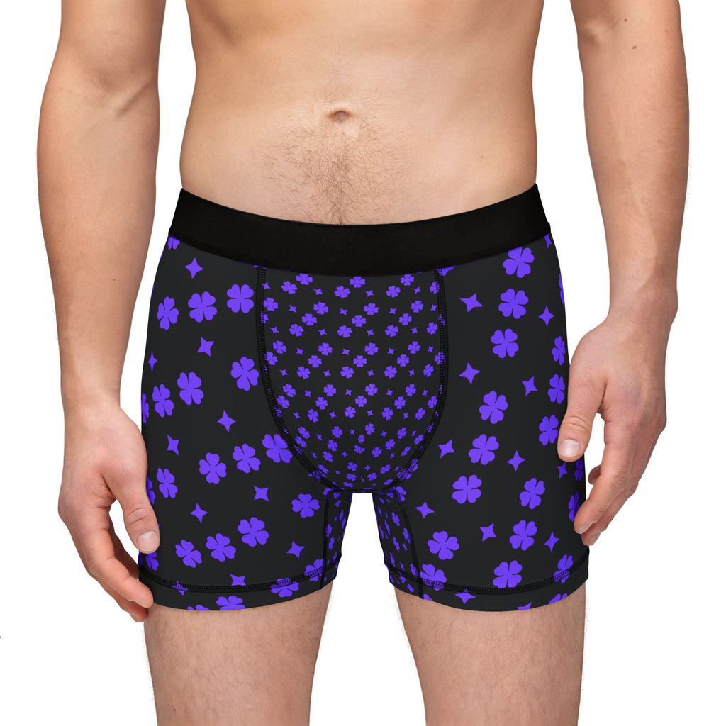 Purple Floral Boxer Briefs - Men's Comfortable Underwear