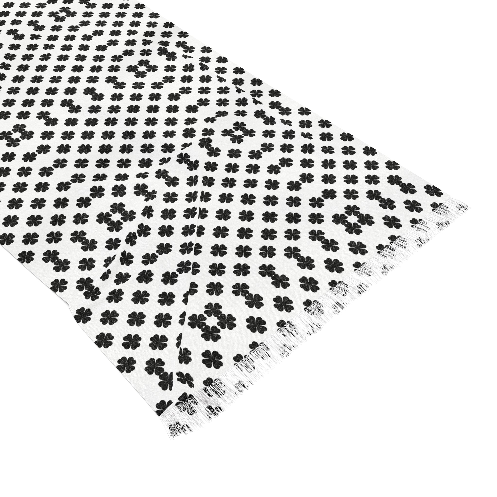 Geometric Dot Pattern Light Scarf – Lightweight Black & White Fashion Scarf