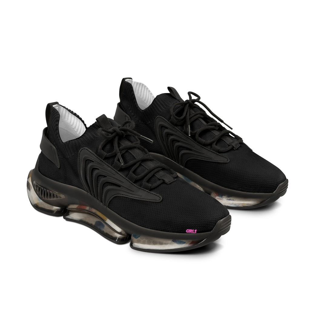 Women Mesh Sneakers — Streetwear Running Shoes Black