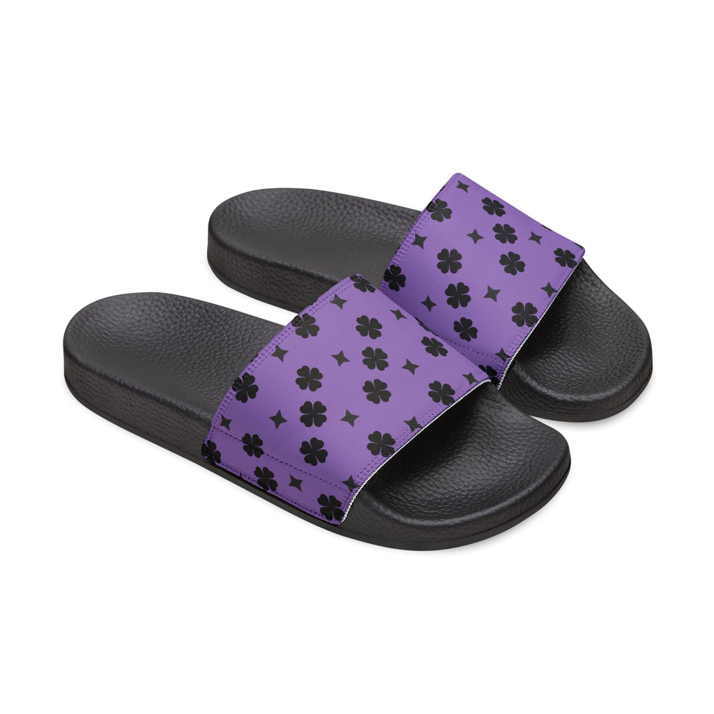 Men's Sandal Black Stars on Purple