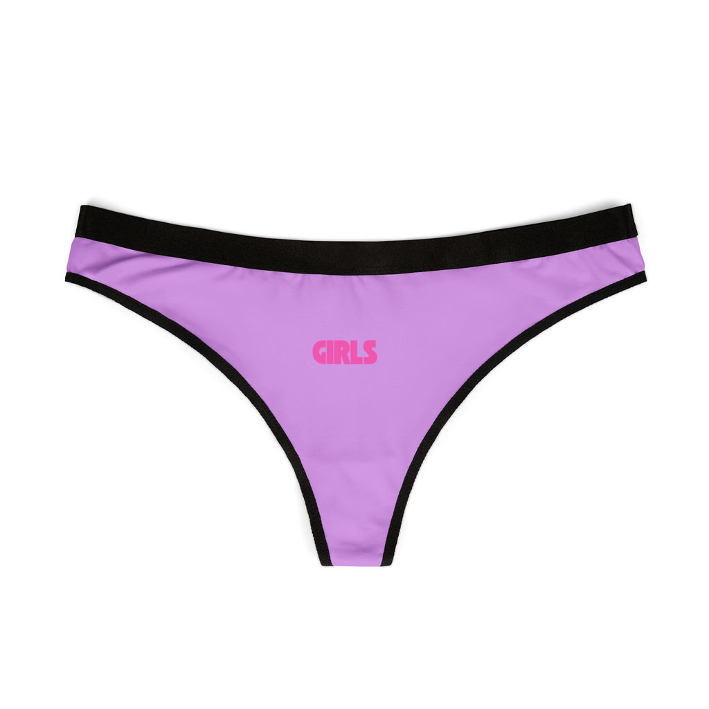 Lilac 'GIRLS' Women's Thong – Comfortable Purple Pink All-Over
