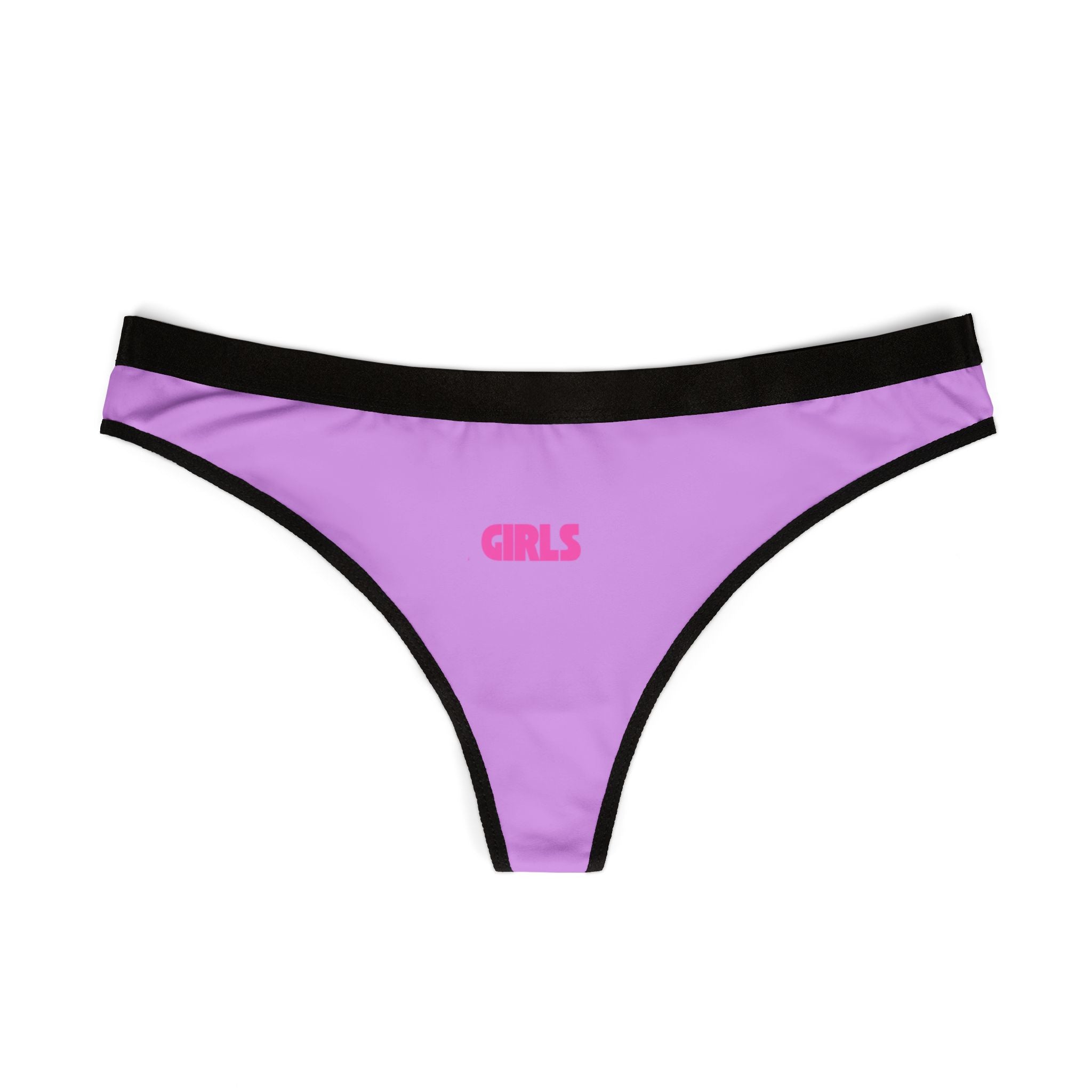 Lilac 'GIRLS' Women's Thong – Comfortable Purple Pink All-Over
