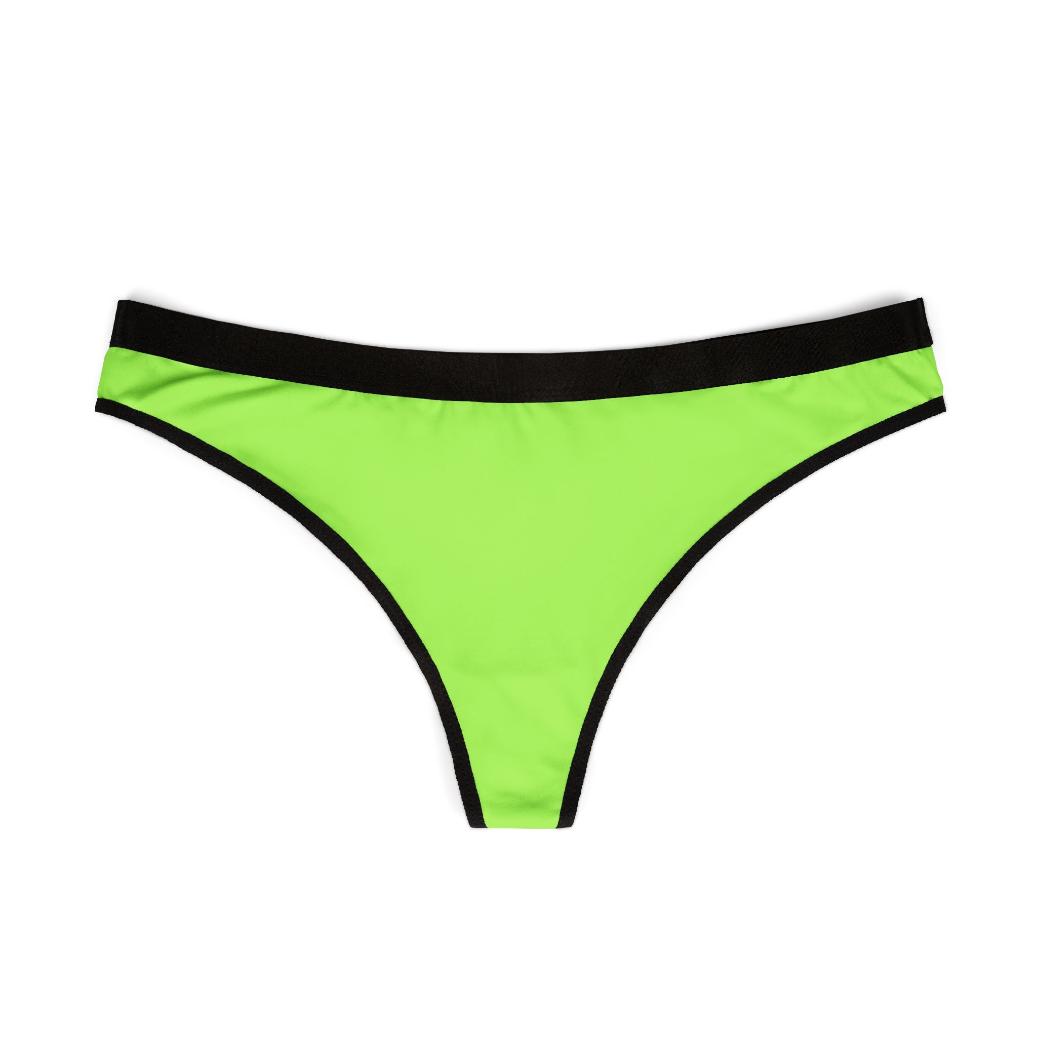 Neon Lime Green "I Love Girls" Thong - Women’s Cheeky Lingerie