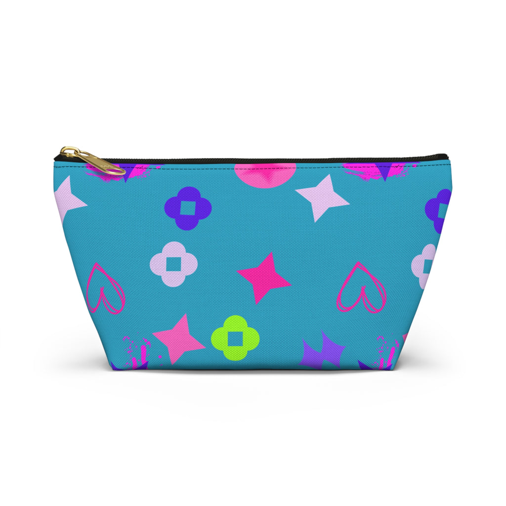 Star & Blue Accessory Pouch — Pink & Purple Makeup Bag
