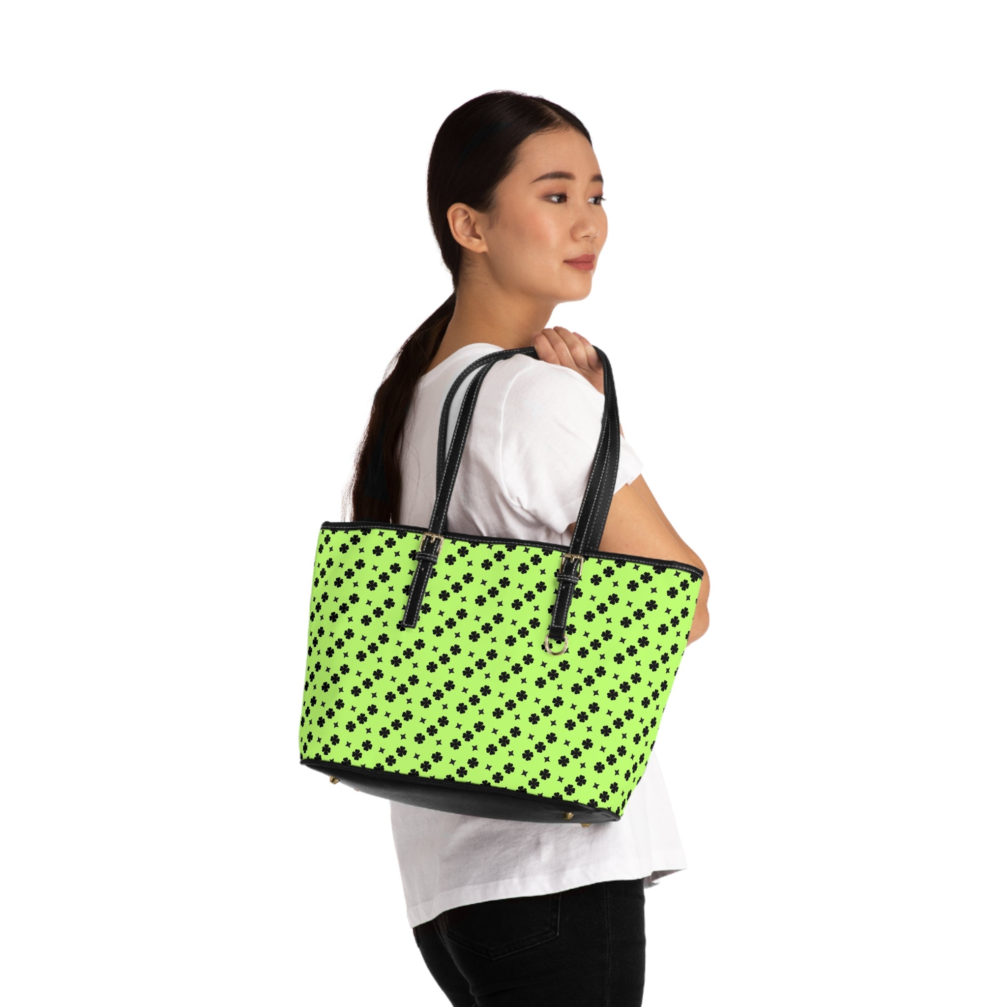 Lucky lime Leather Green Bag