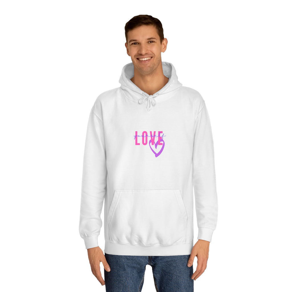 Love Heart Hoodie Unisex College Sweatshirt Apparel