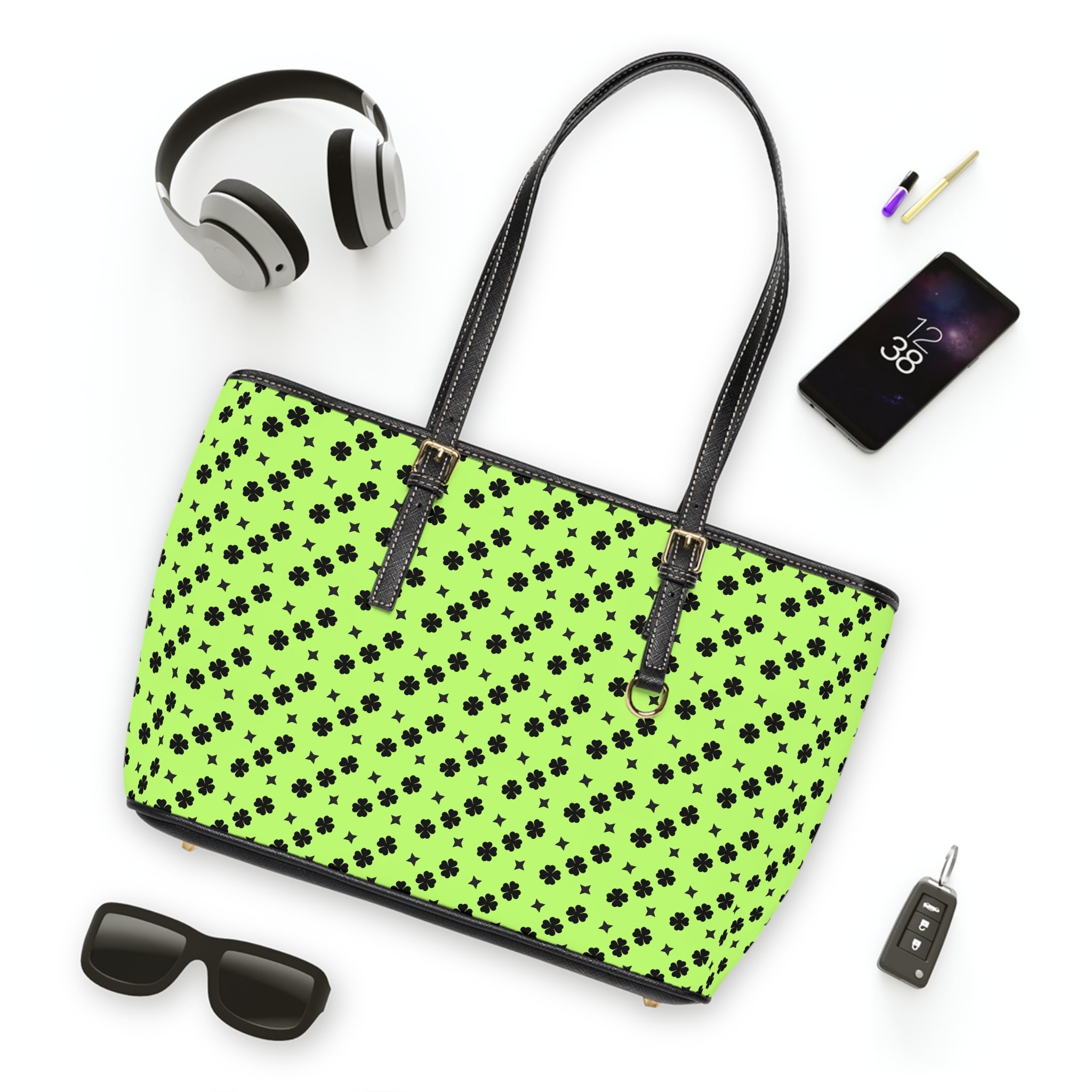 Lucky lime Leather Green Bag
