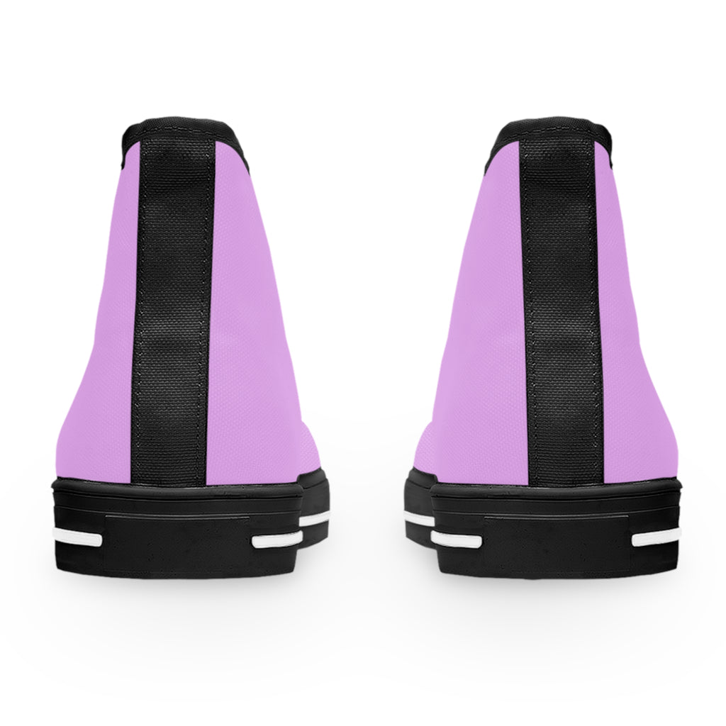 Classic Purple High-Top Sneakers — Women's Casual Canvas Shoes