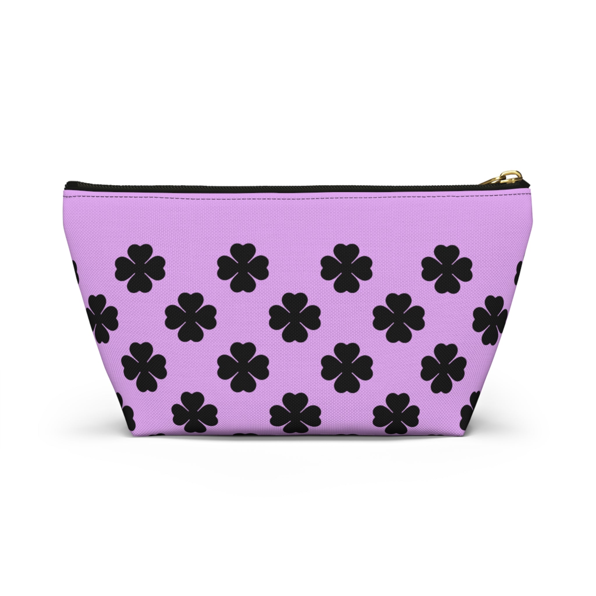 Black Clover Pattern Accessory Makeup & Travel Organizer Purple