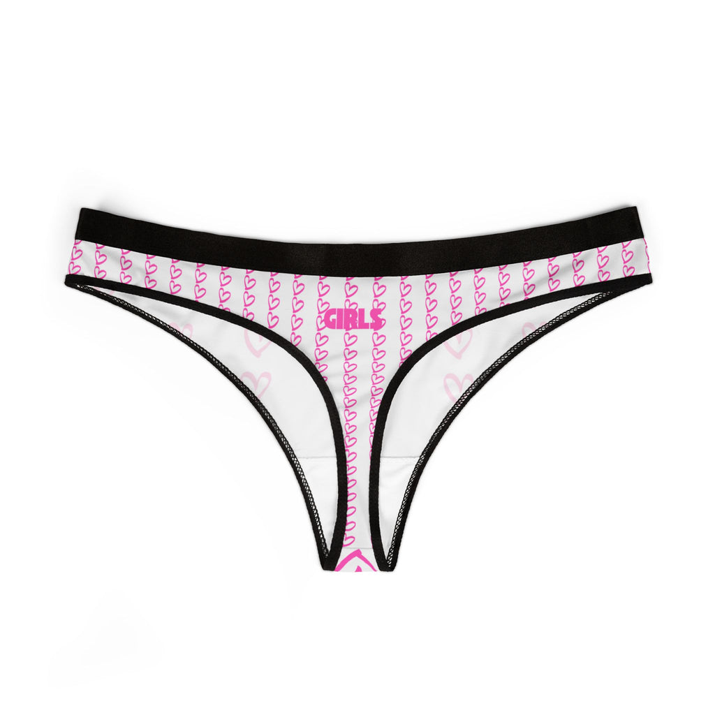 Lilac 'GIRLS' Women's Thong – Comfortable Cream All-Over