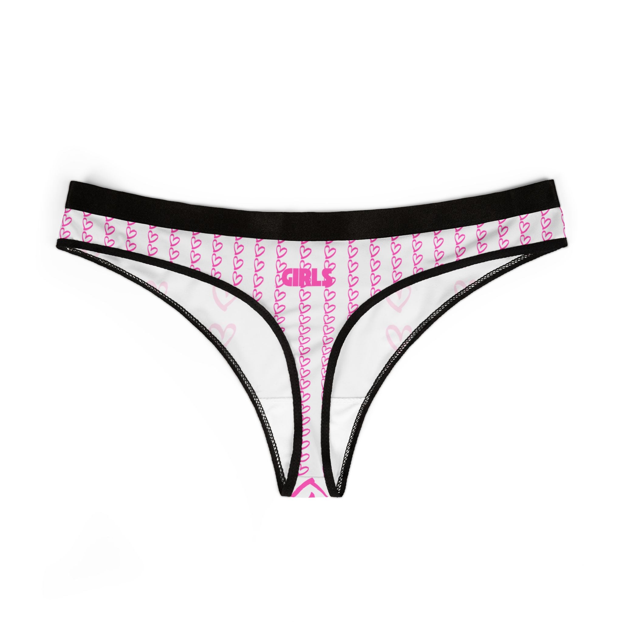 Lilac 'GIRLS' Women's Thong – Comfortable Cream All-Over
