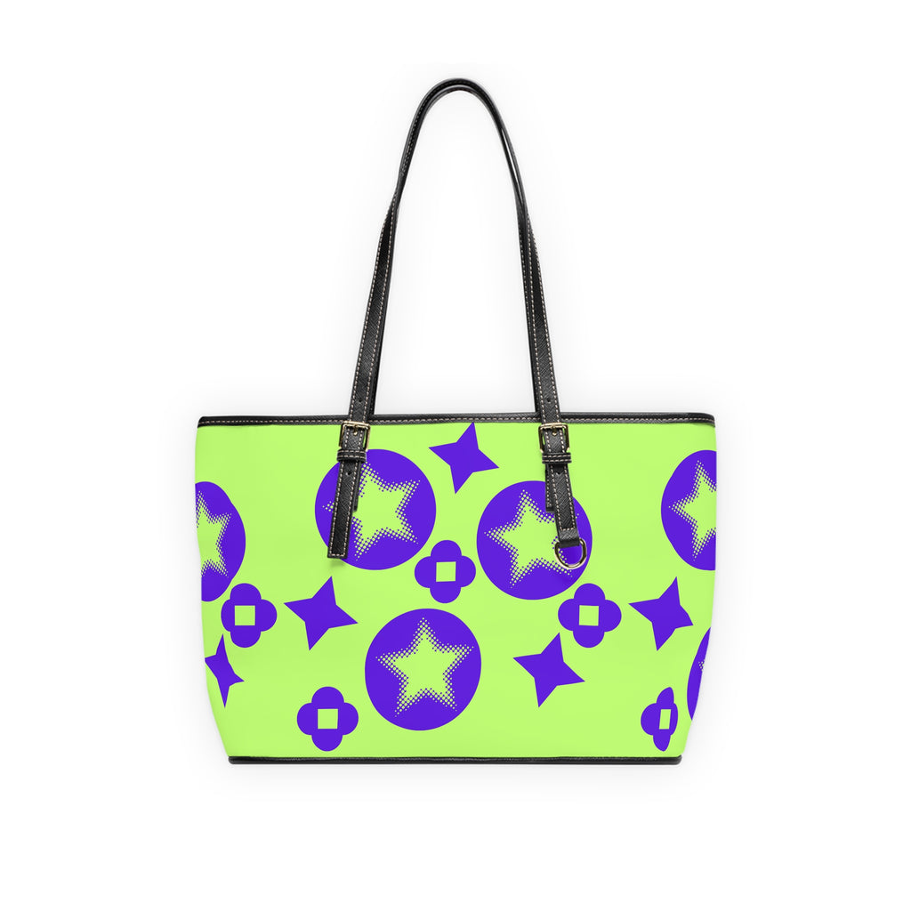 Leather Shoulder Bag Lime Green Purl Gurly