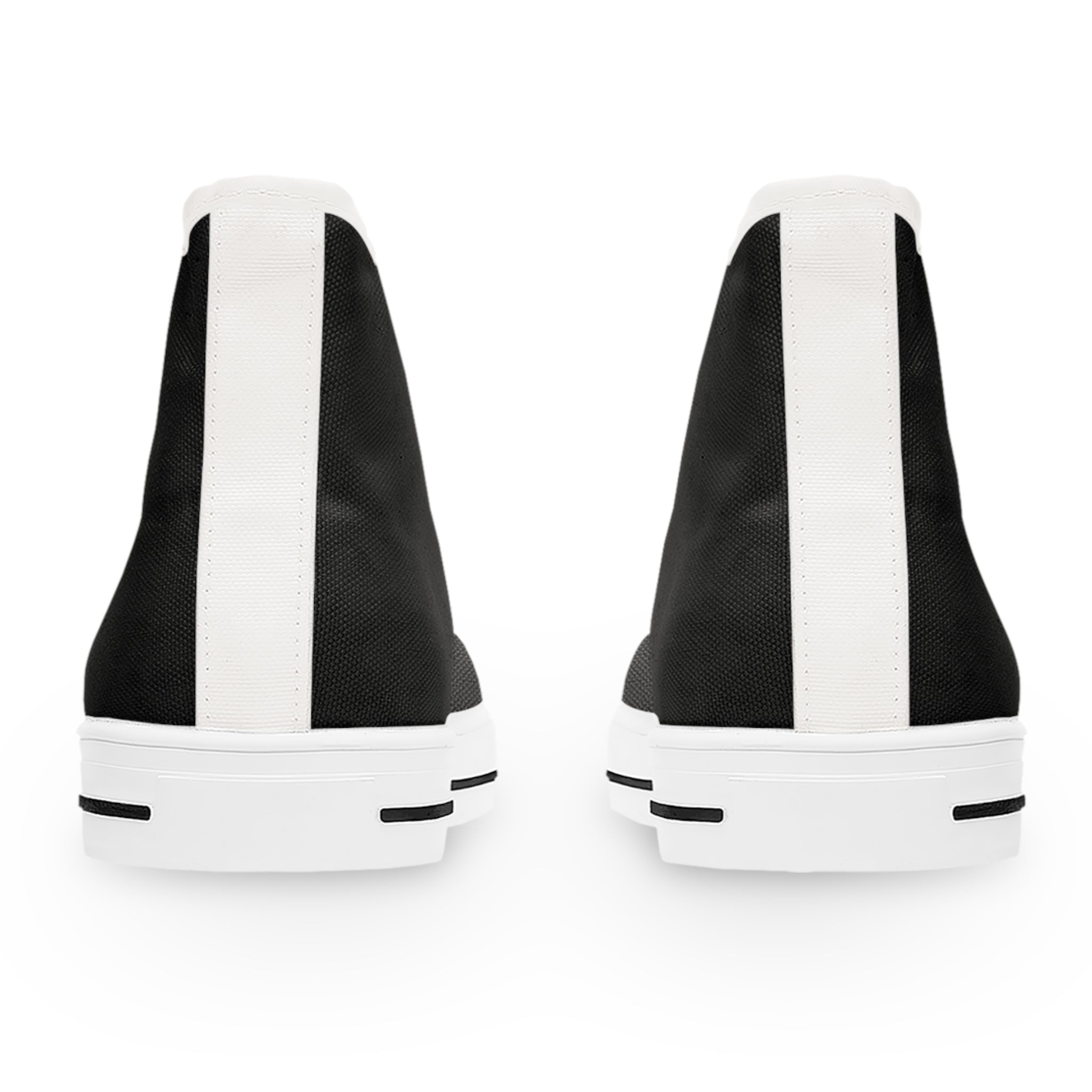 Classic Black High-Top Sneakers — Women's Casual Canvas Shoes