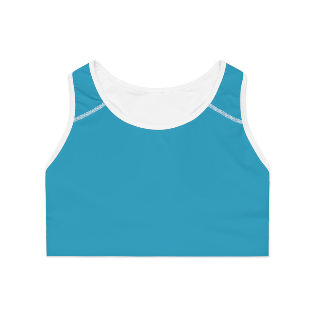 SEXY' Blue Sports Bra — Bold Activewear Crop Top