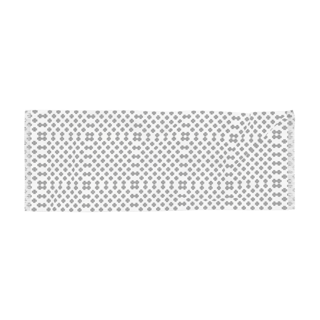 Geometric Dot Pattern Light Scarf – Lightweight Black & White Fashion Scarf