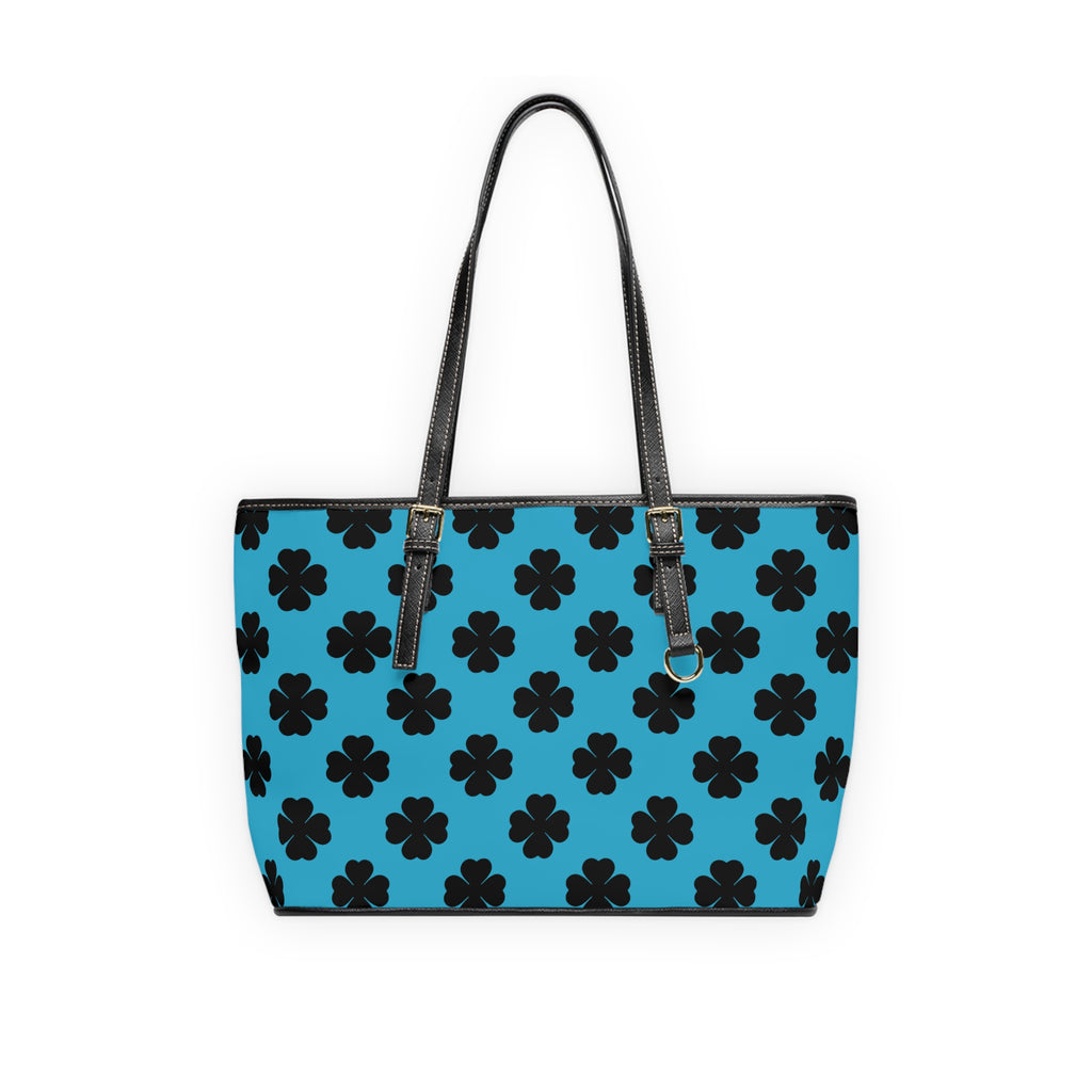 Leather Shoulder Bag Blu Black Lucky