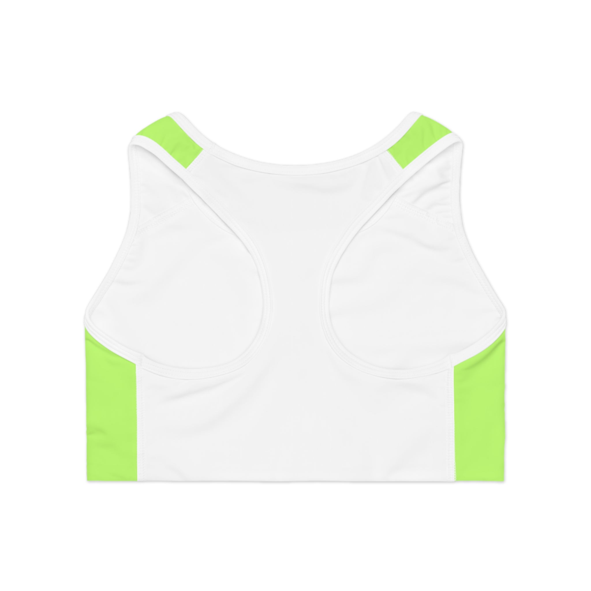 Neon Green 'SEXY' Sports Bra — Bold Activewear Crop Top