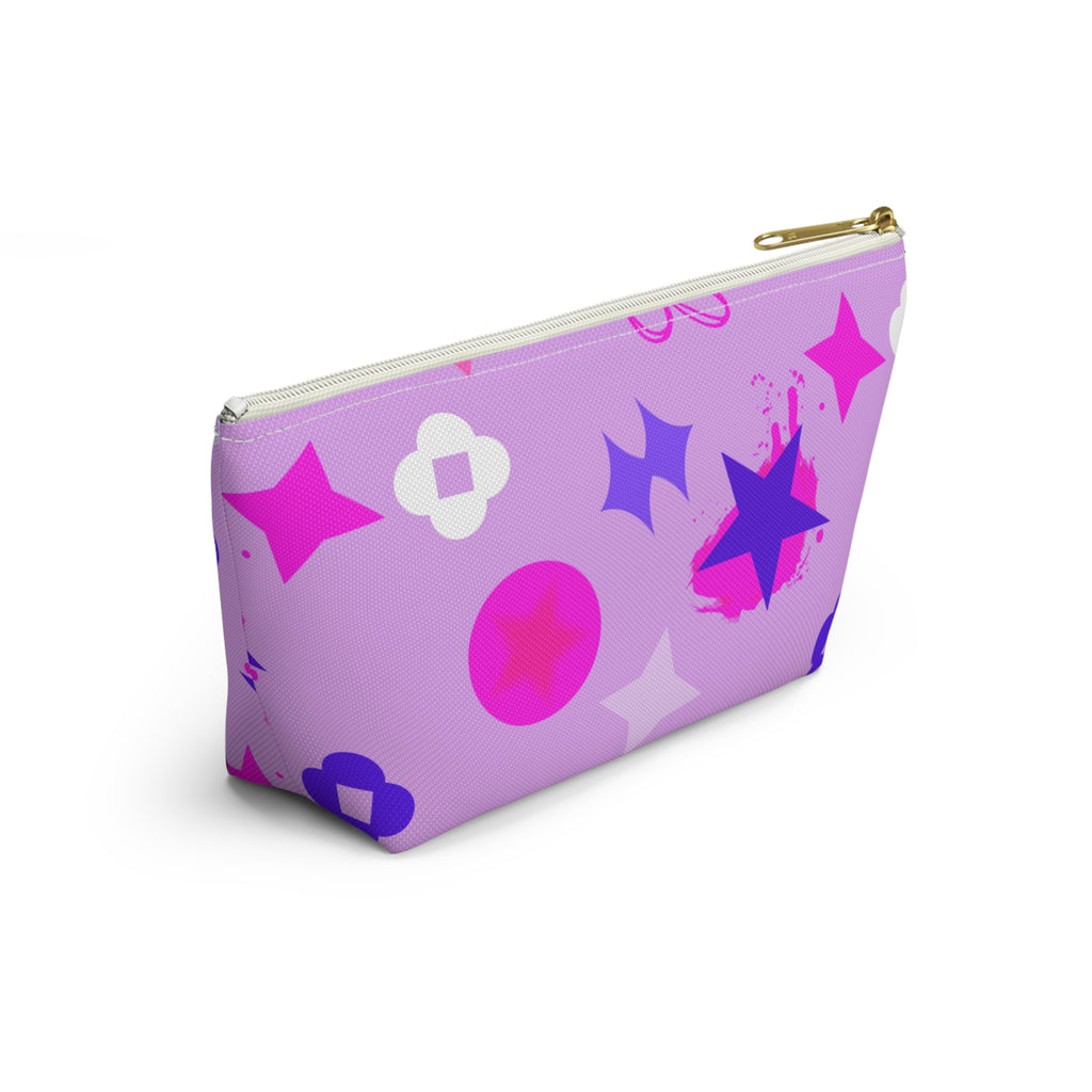 Starburst Purple Accessory Pouch — T‑Bottom Makeup & Travel Zip Bag