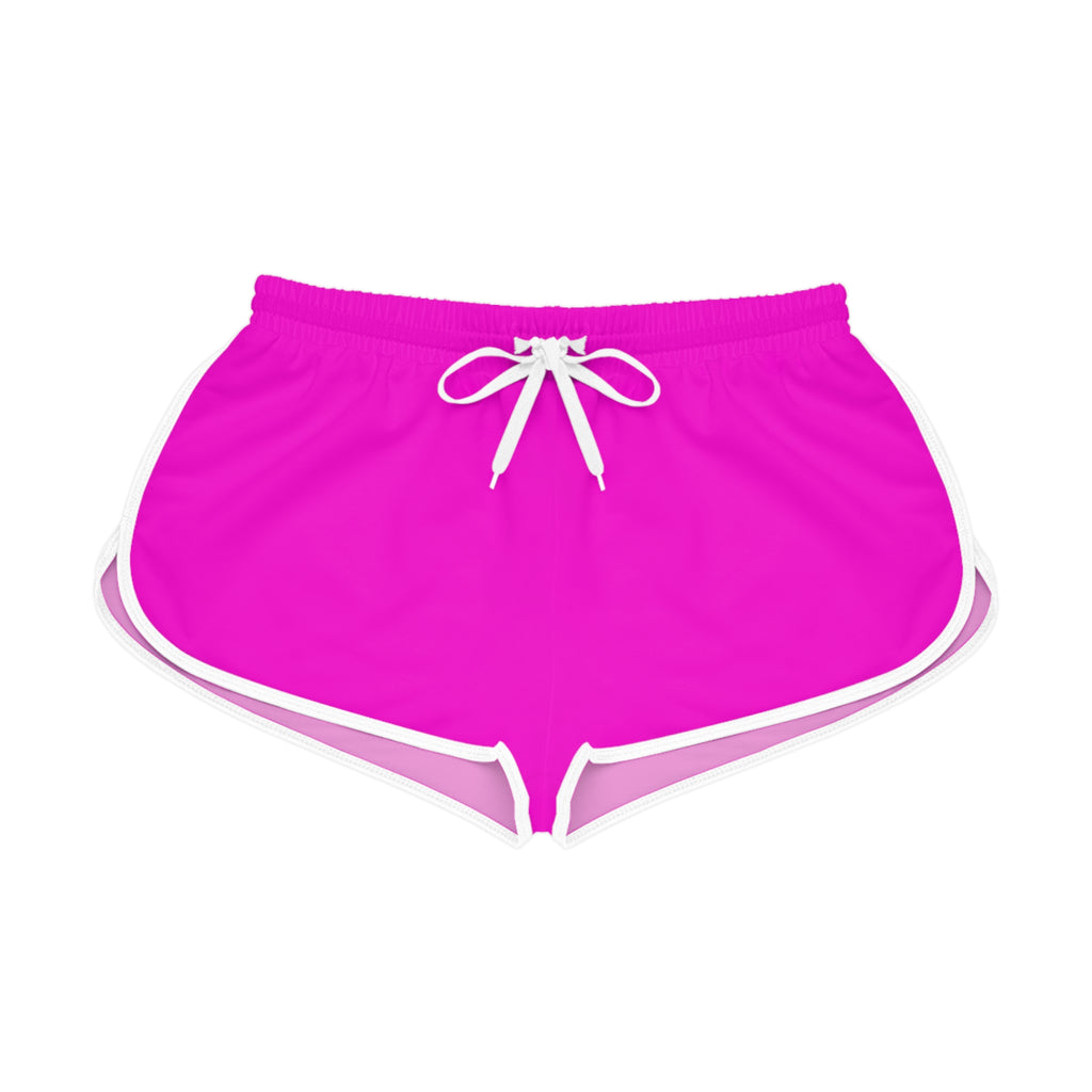 Women's Relaxed Shorts — Bright Pink Casual Lounge & Workout Shorts