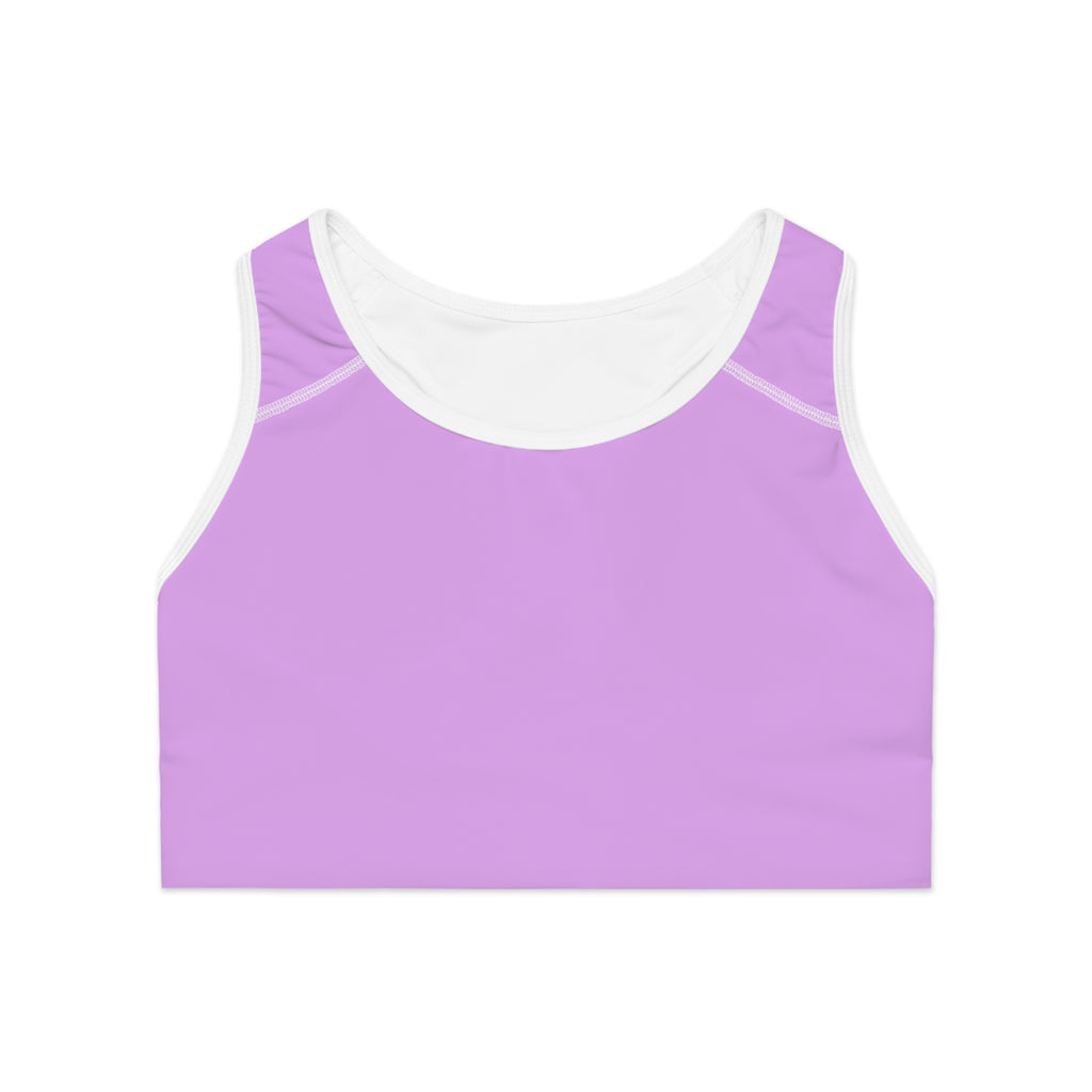 Neon Purple 'SEXY' Sports Bra — Bold Activewear Crop Top