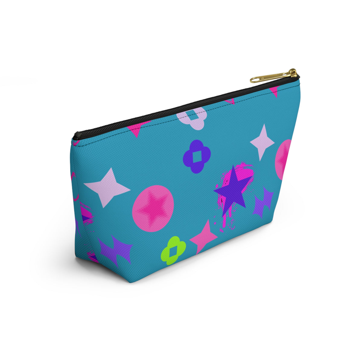 Star & Blue Accessory Pouch — Pink & Purple Makeup Bag