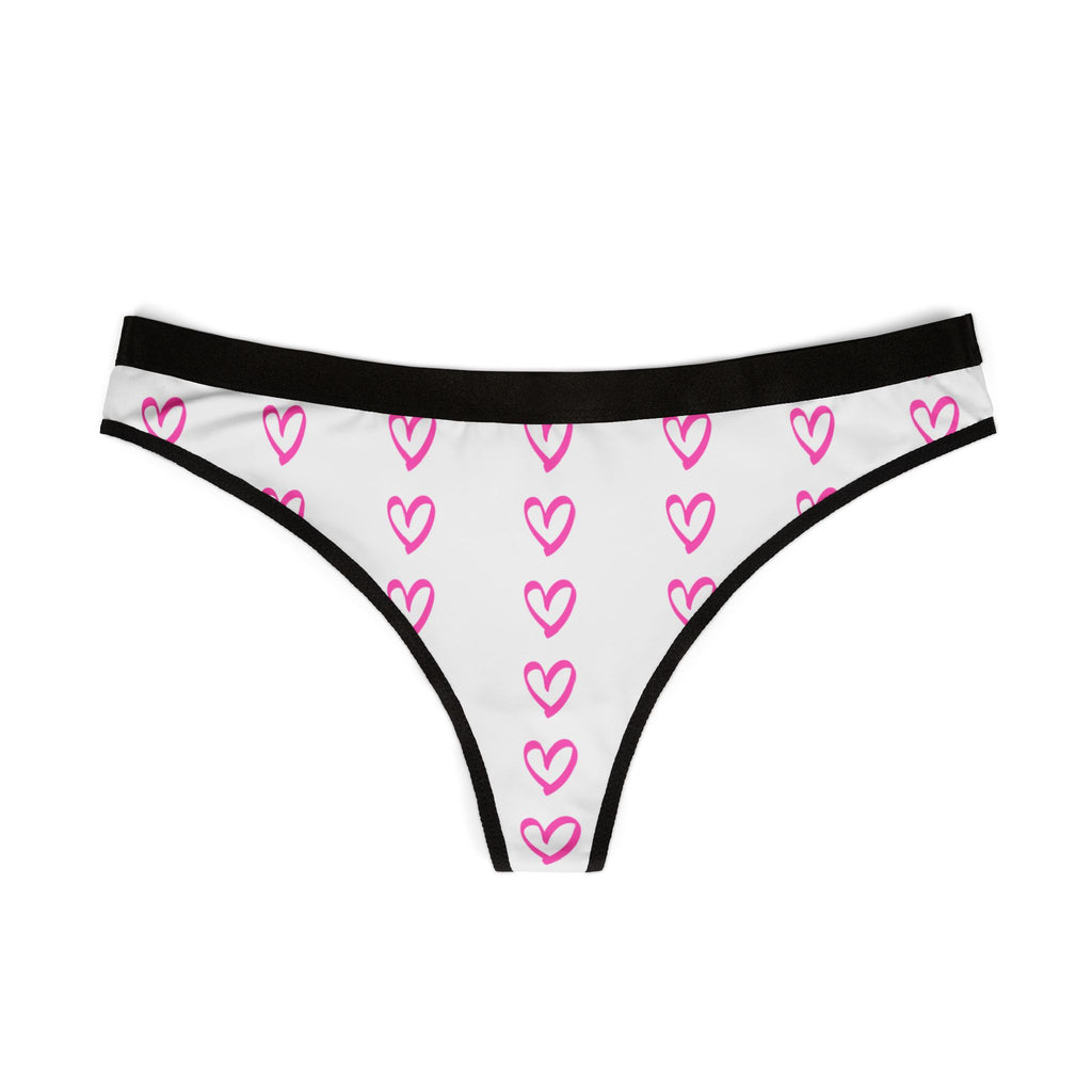 Lilac 'GIRLS' Women's Thong – Comfortable Cream All-Over