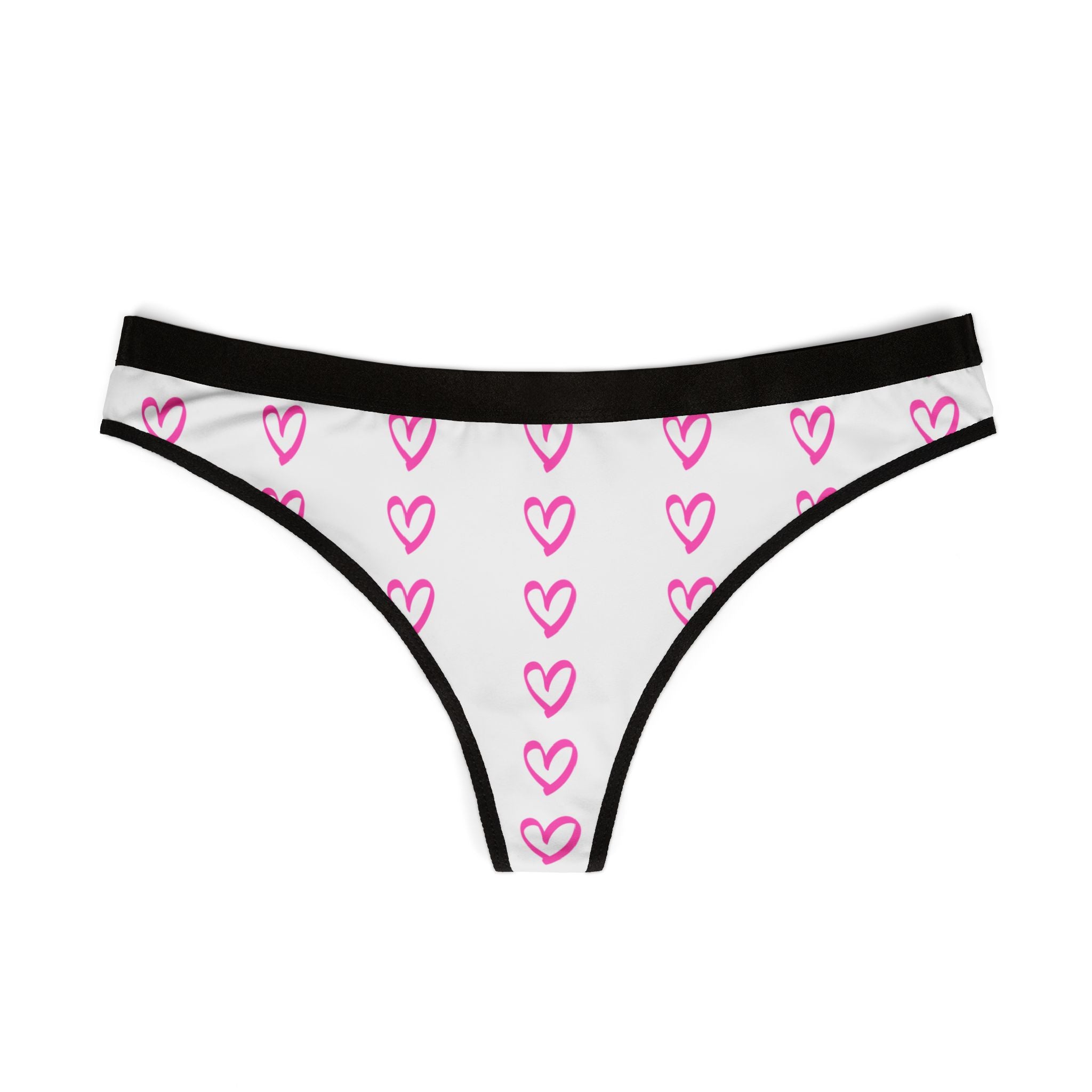 Lilac 'GIRLS' Women's Thong – Comfortable Cream All-Over