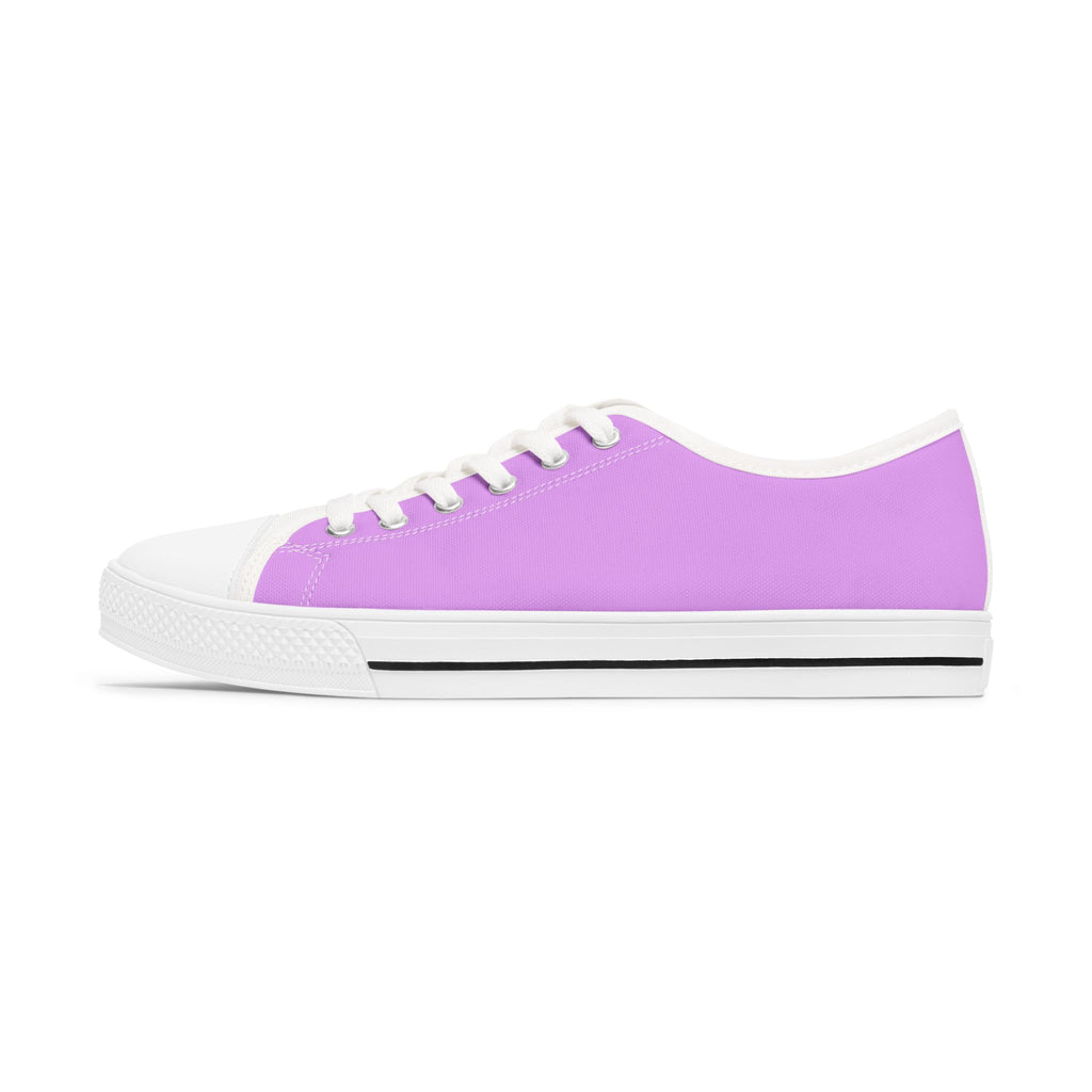 Low Top Sneakers — Women's Casual Lace-Up Shoes Purple