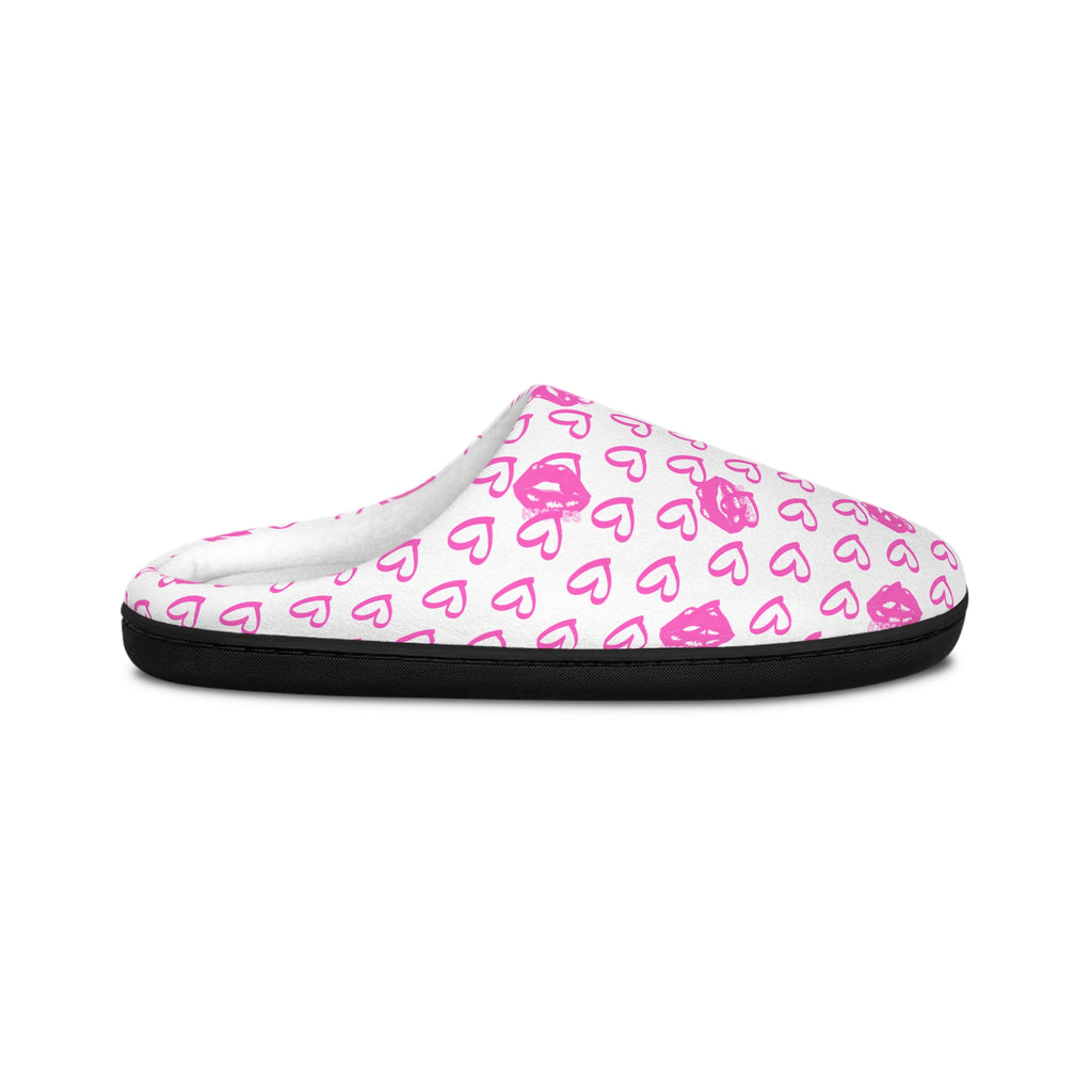 Slippers — Pink  Hearts Women's Indoor Slippers