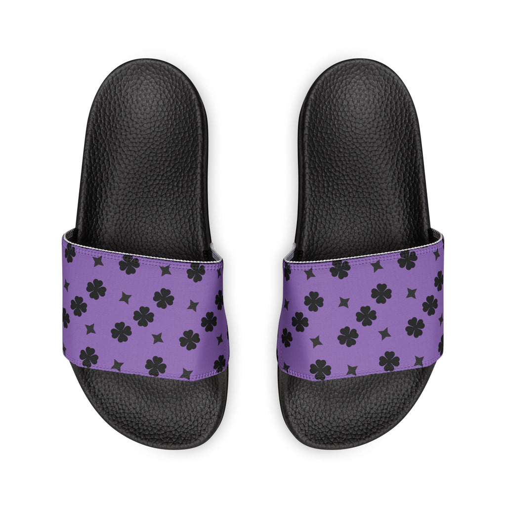 Men's Sandal Black Stars on Purple