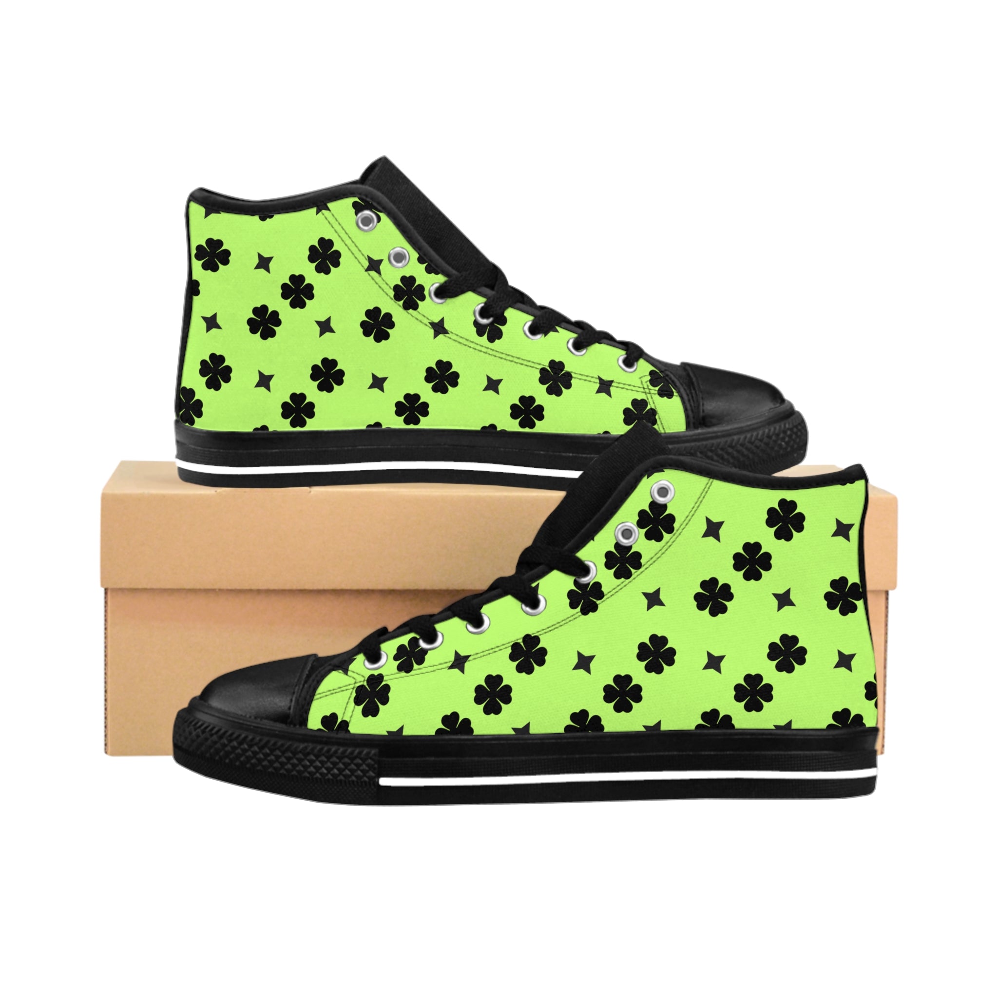 Men Classic Sneakers Lime Green Design