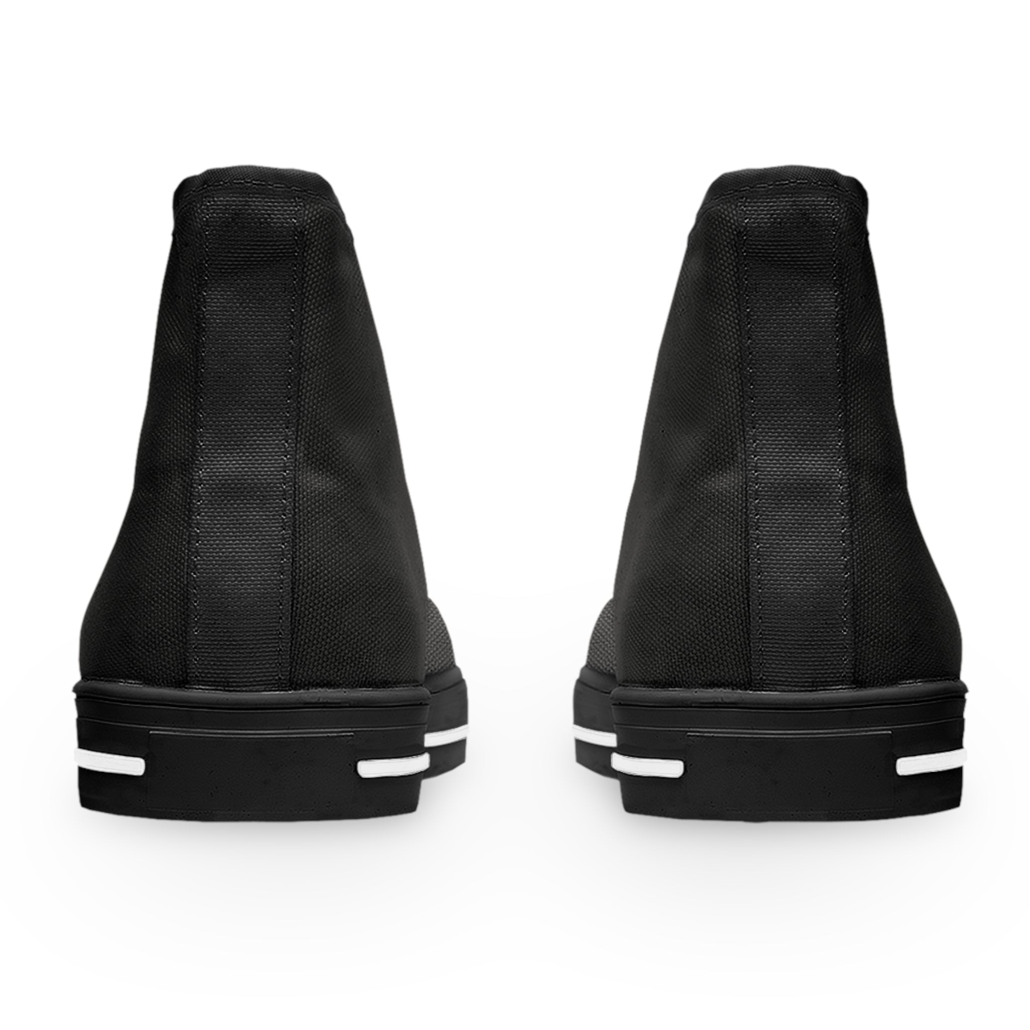 Classic Black High-Top Sneakers — Women's Casual Canvas Shoes