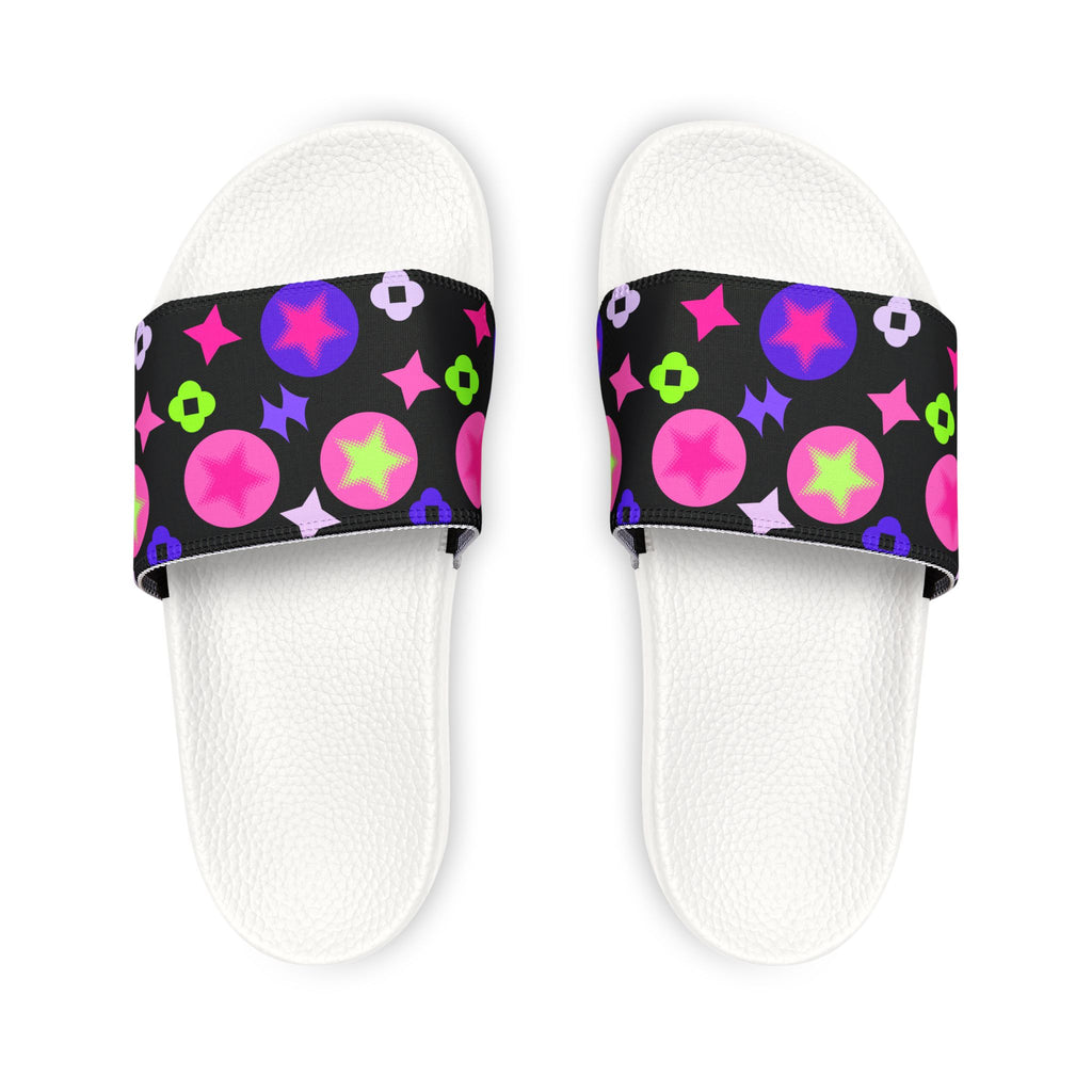 Colorful Youth Sandals Playful Summer  BLk/Pink Stars