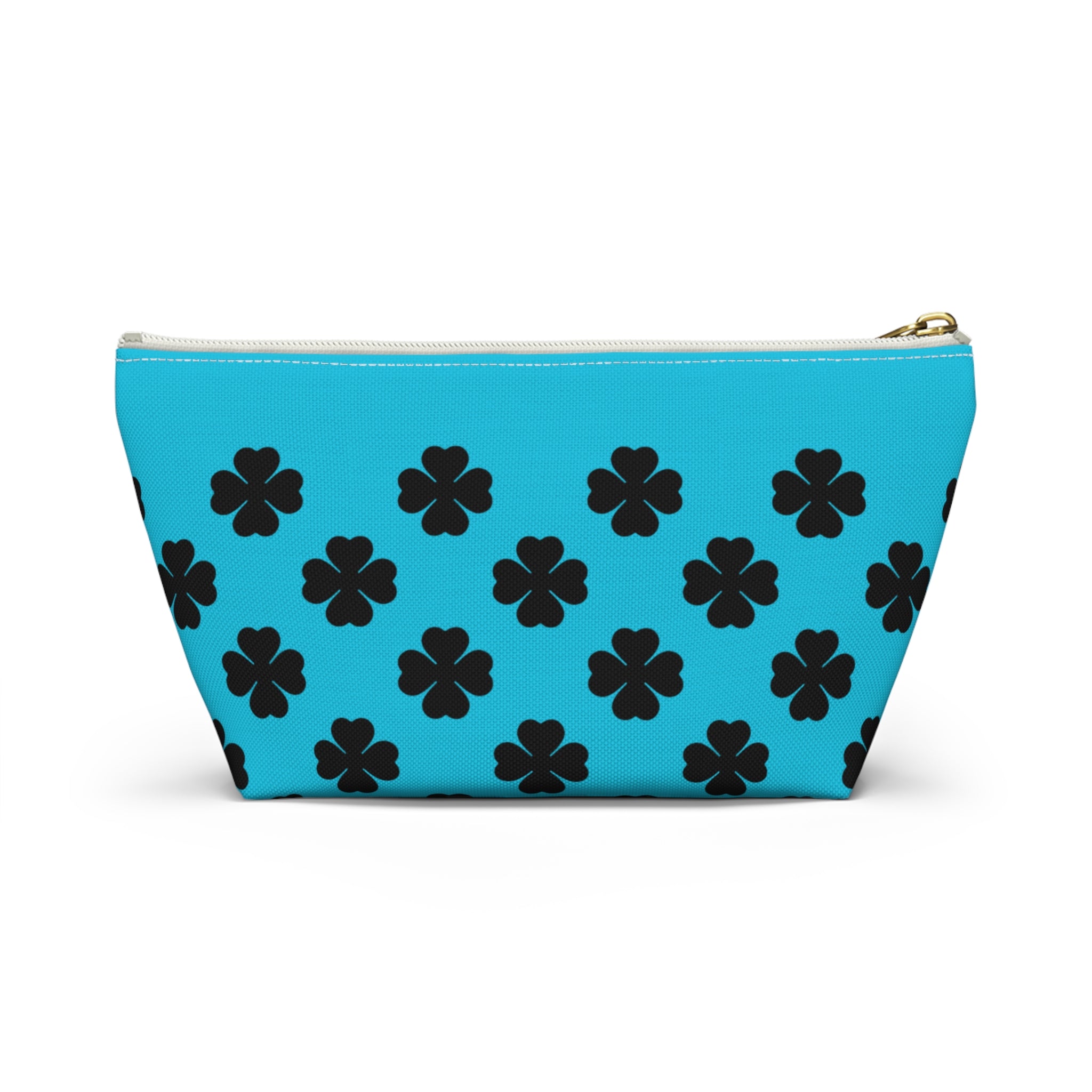 Black Clover Pattern Accessory Makeup & Travel Organizer Ocean Blue