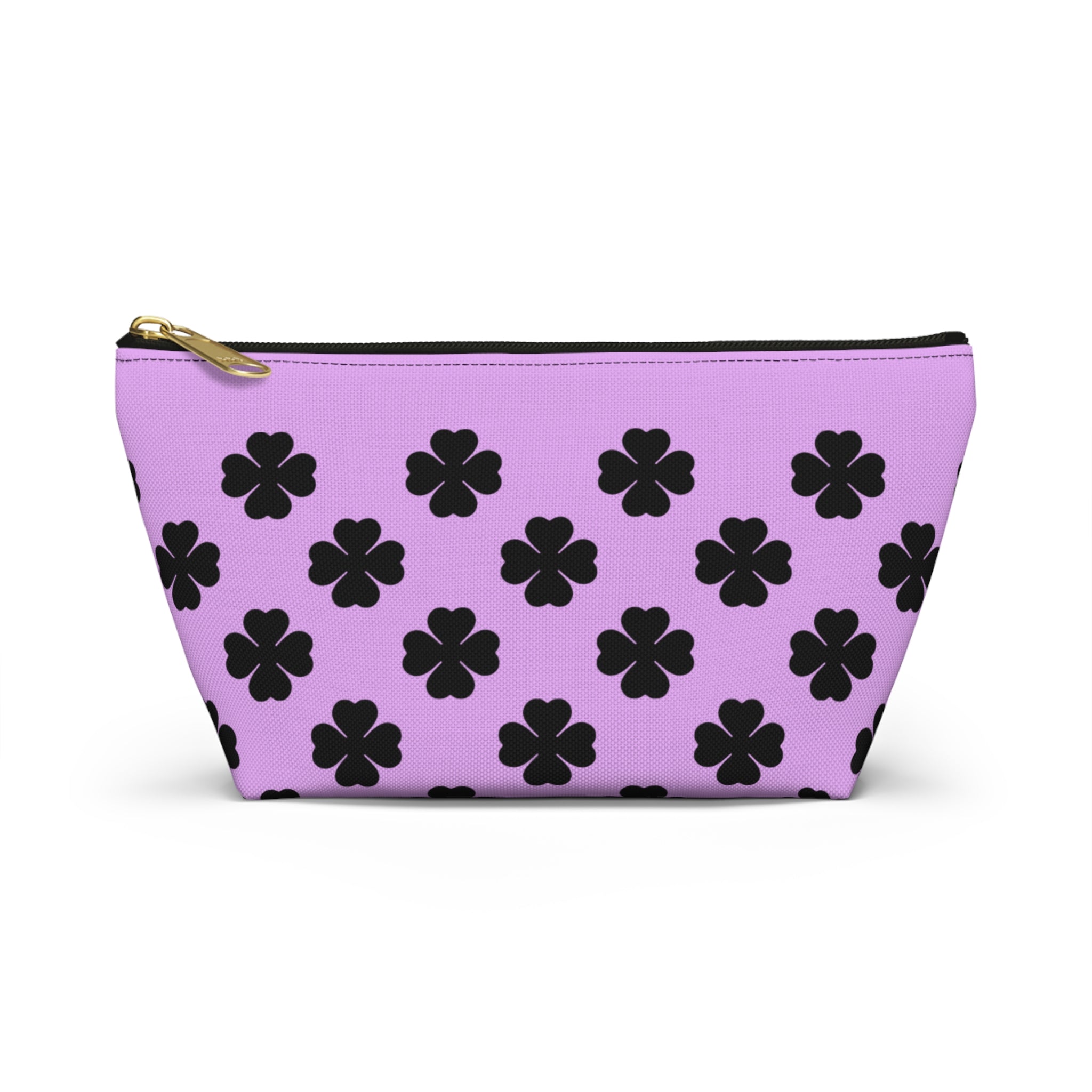 Black Clover Pattern Accessory Makeup & Travel Organizer Purple