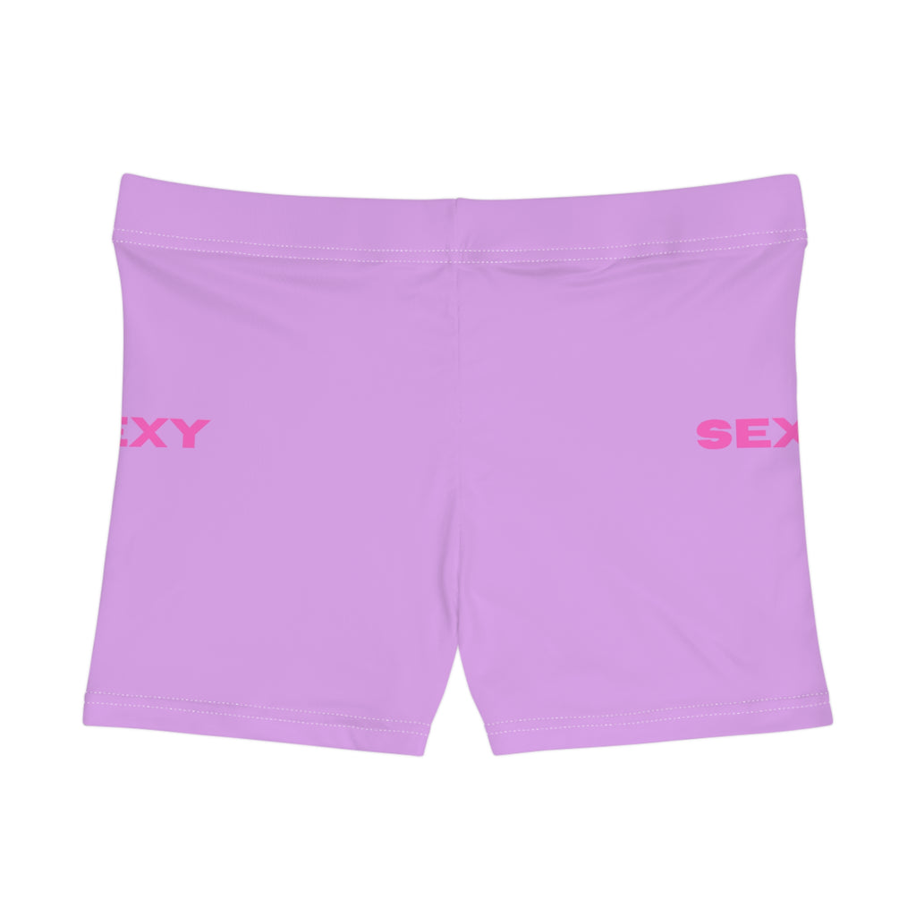 Women Black Sport Shorts Lite Purple