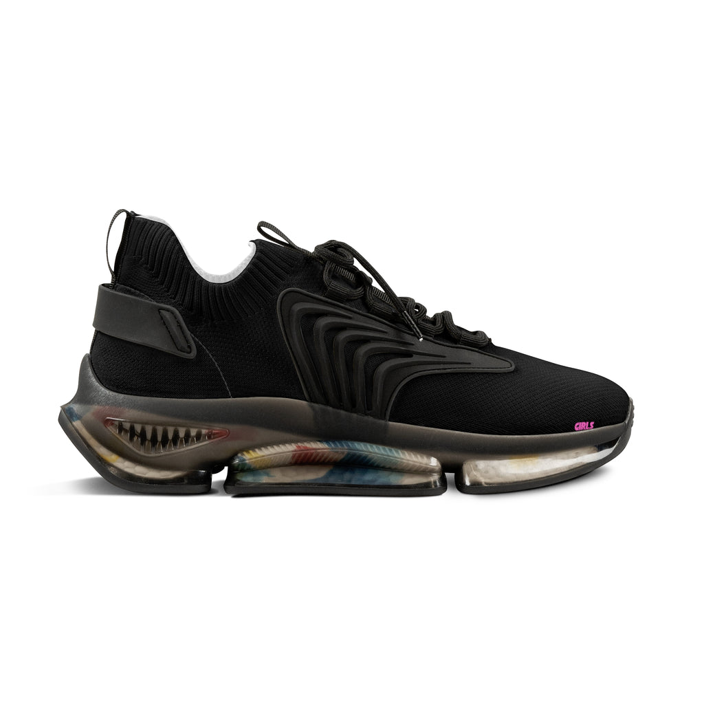 Women Mesh Sneakers — Streetwear Running Shoes Black