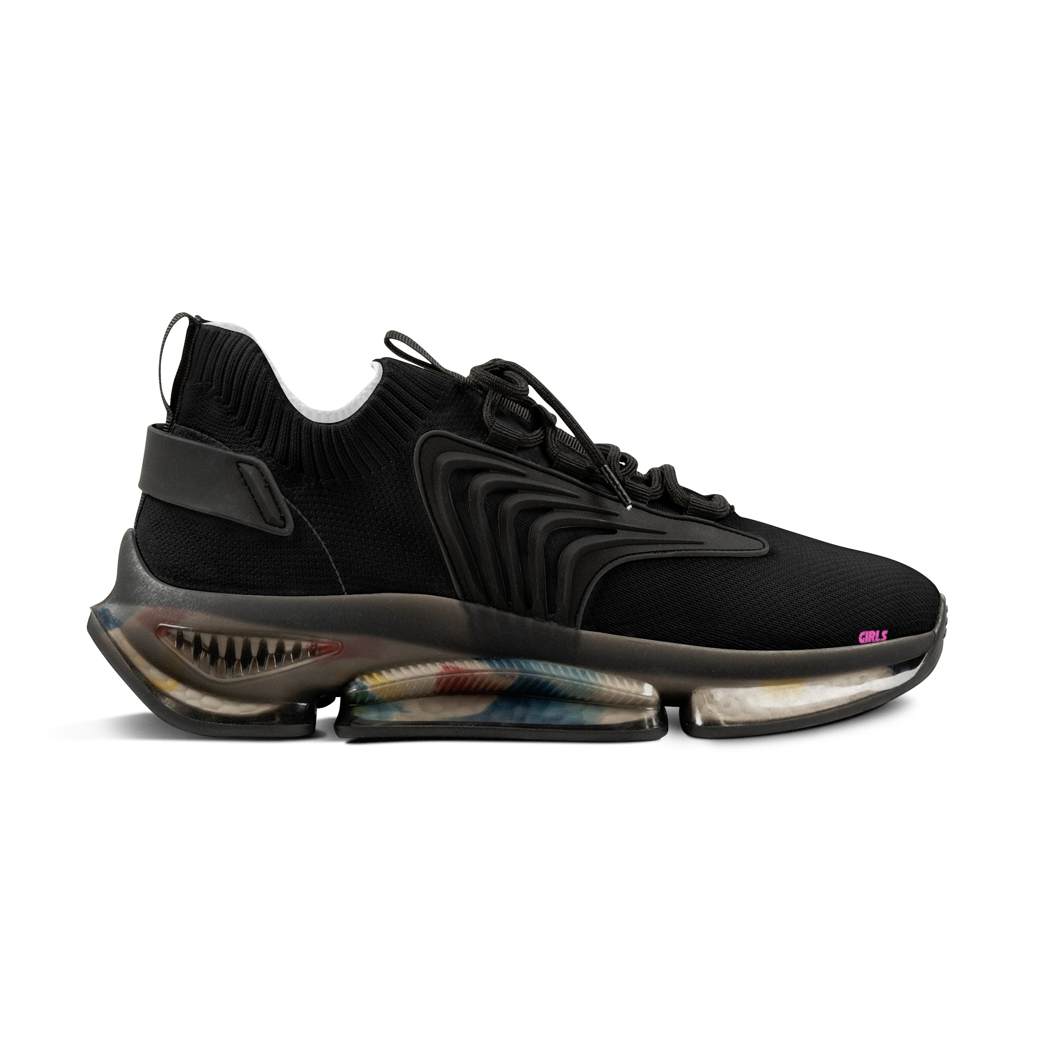 Women Mesh Sneakers — Streetwear Running Shoes Black